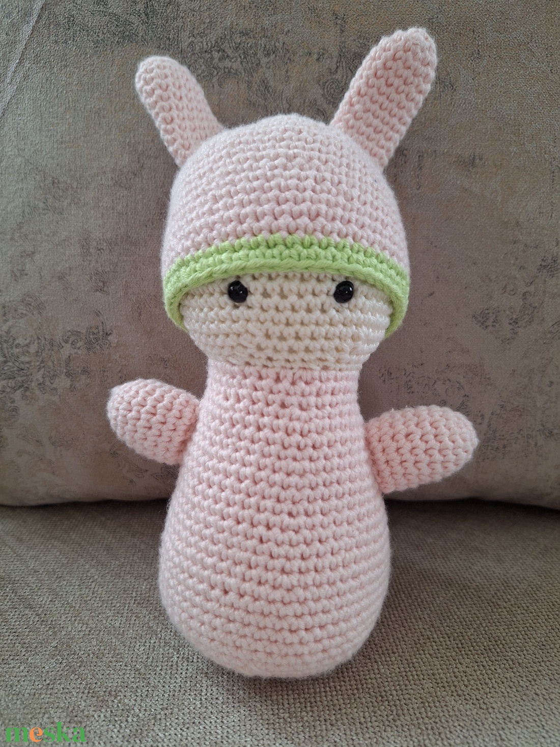 Horgolt Waldorf nyuszi - játék & sport - plüssállat & játékfigura - nyuszi - Meska.hu