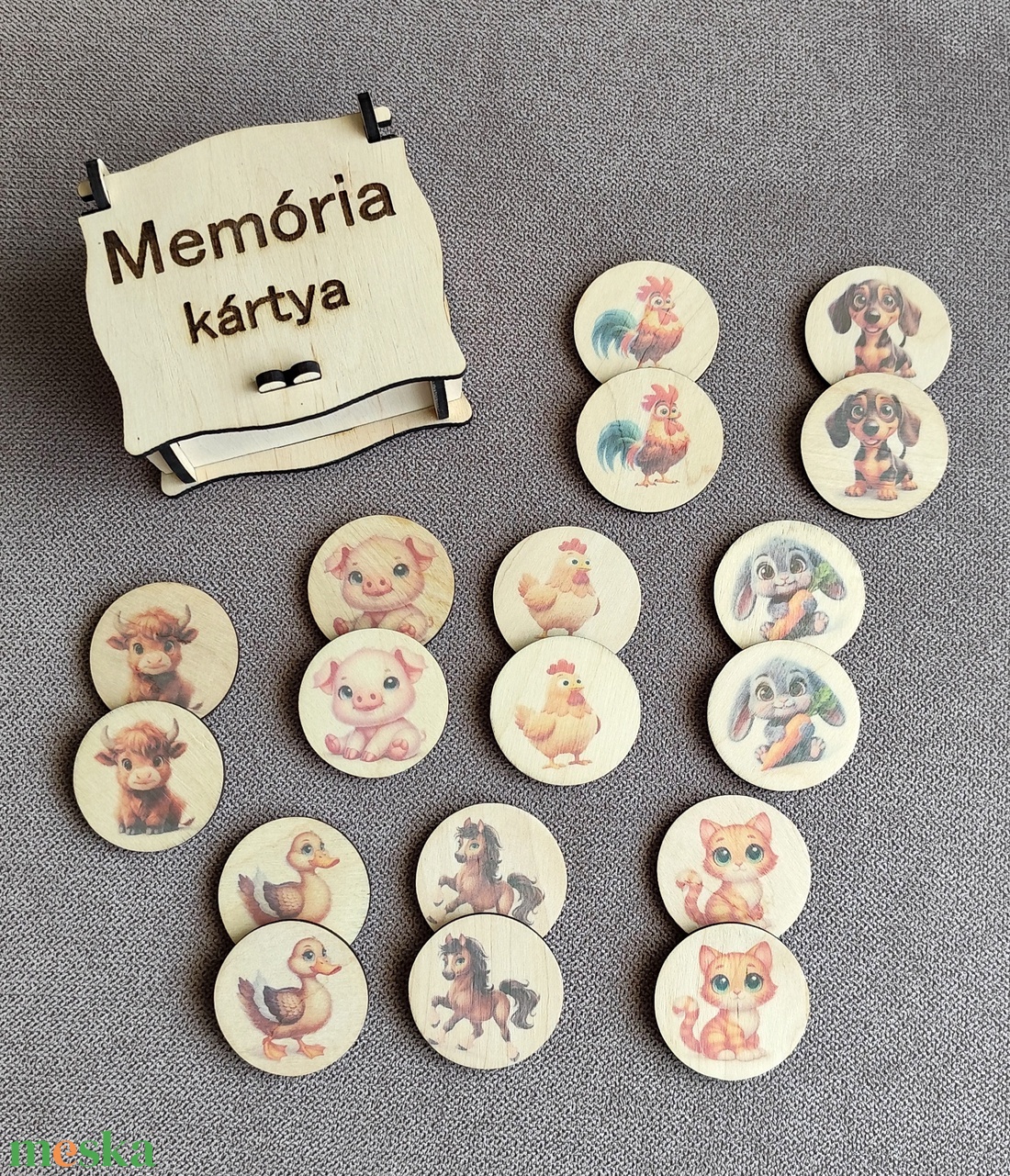 Memóriakártya  - játék & sport - készségfejlesztő és logikai játék - memória játékok - Meska.hu