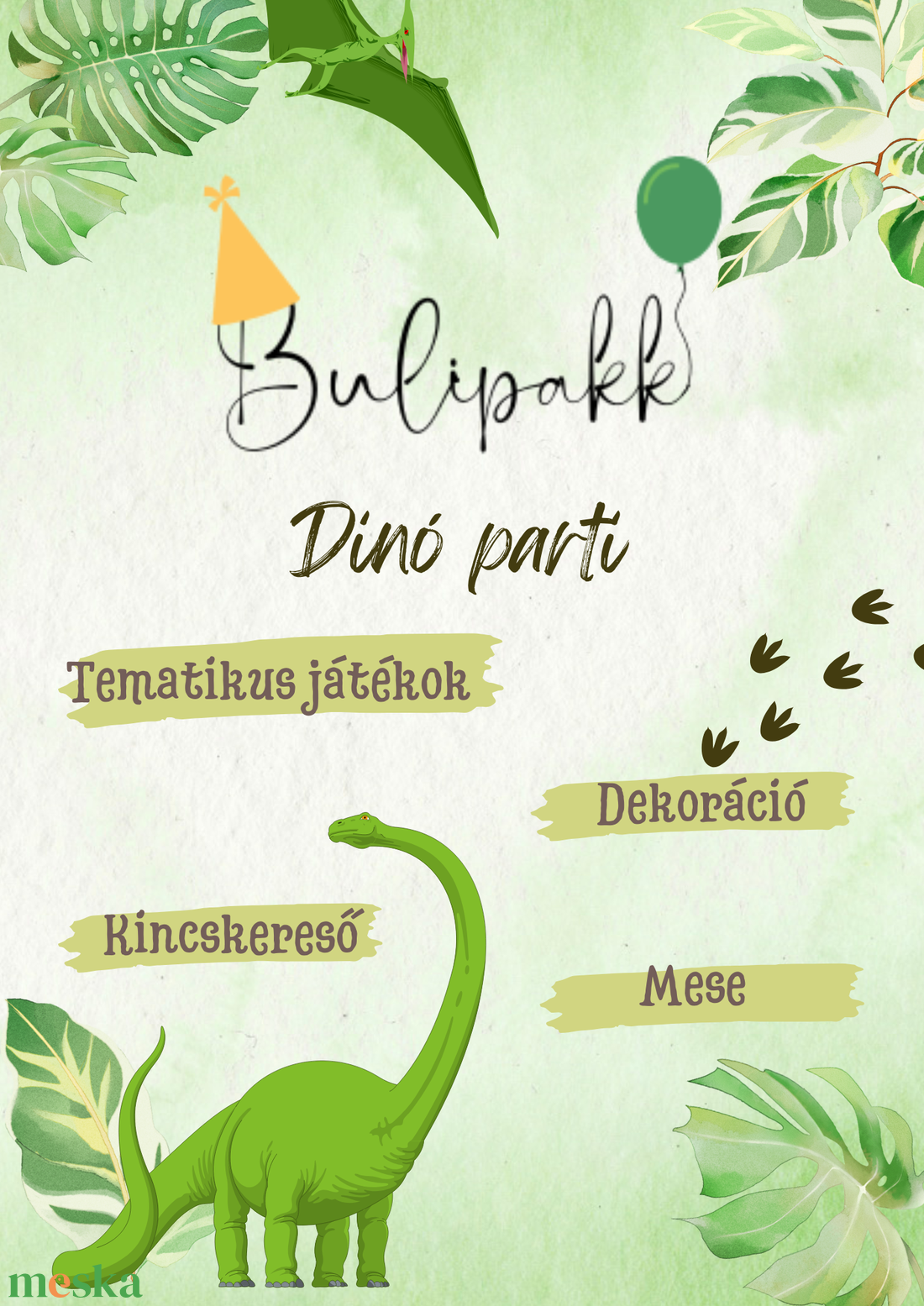 Bulipakk- Letölthető  Dinó Szülinapi Bulicsomag  Játékos Kincskereséssel - játék & sport - készségfejlesztő és logikai játék - logikai játékok - Meska.hu