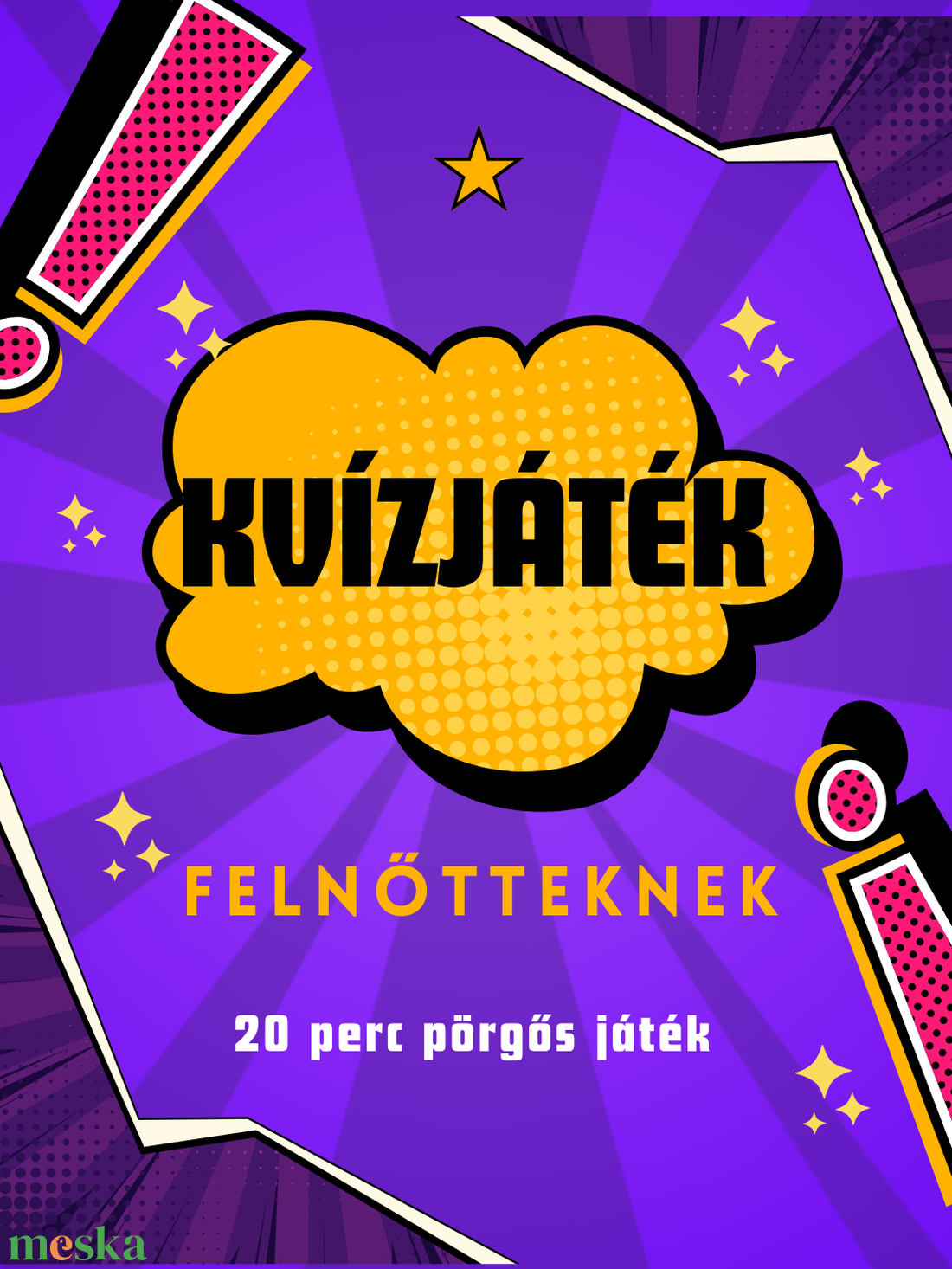 Kvízjáték felnőtteknek - játék & sport - készségfejlesztő és logikai játék - logikai játékok - Meska.hu