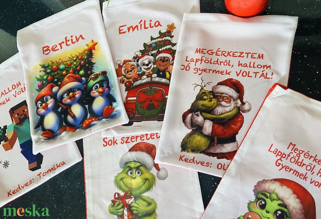Mikulászsák - karácsony - mikulás - mikulás zsák - Meska.hu