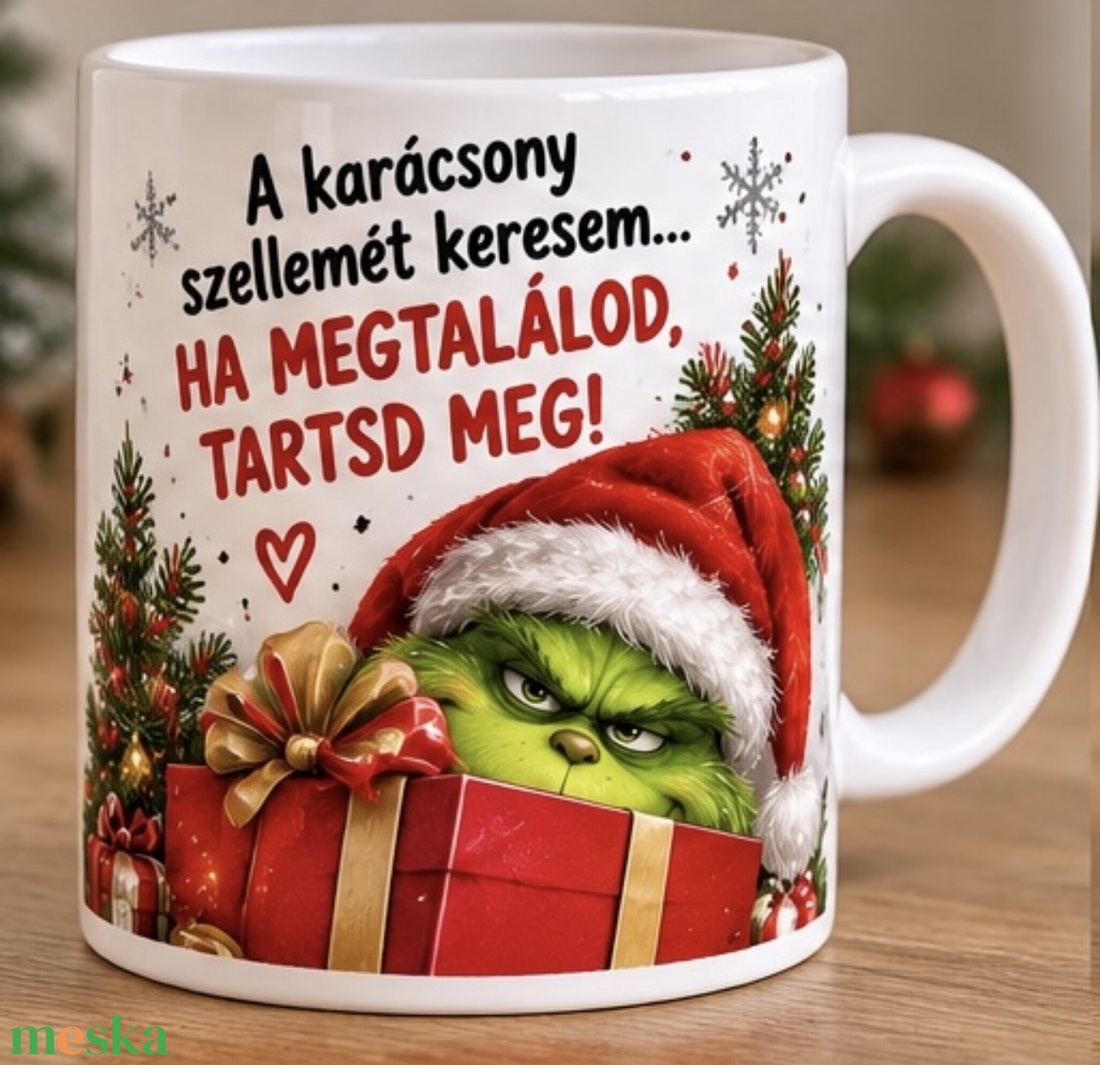 Grincs bögre - otthon & életmód - konyhafelszerelés, tálalás - tálalás - bögre & csésze - Meska.hu