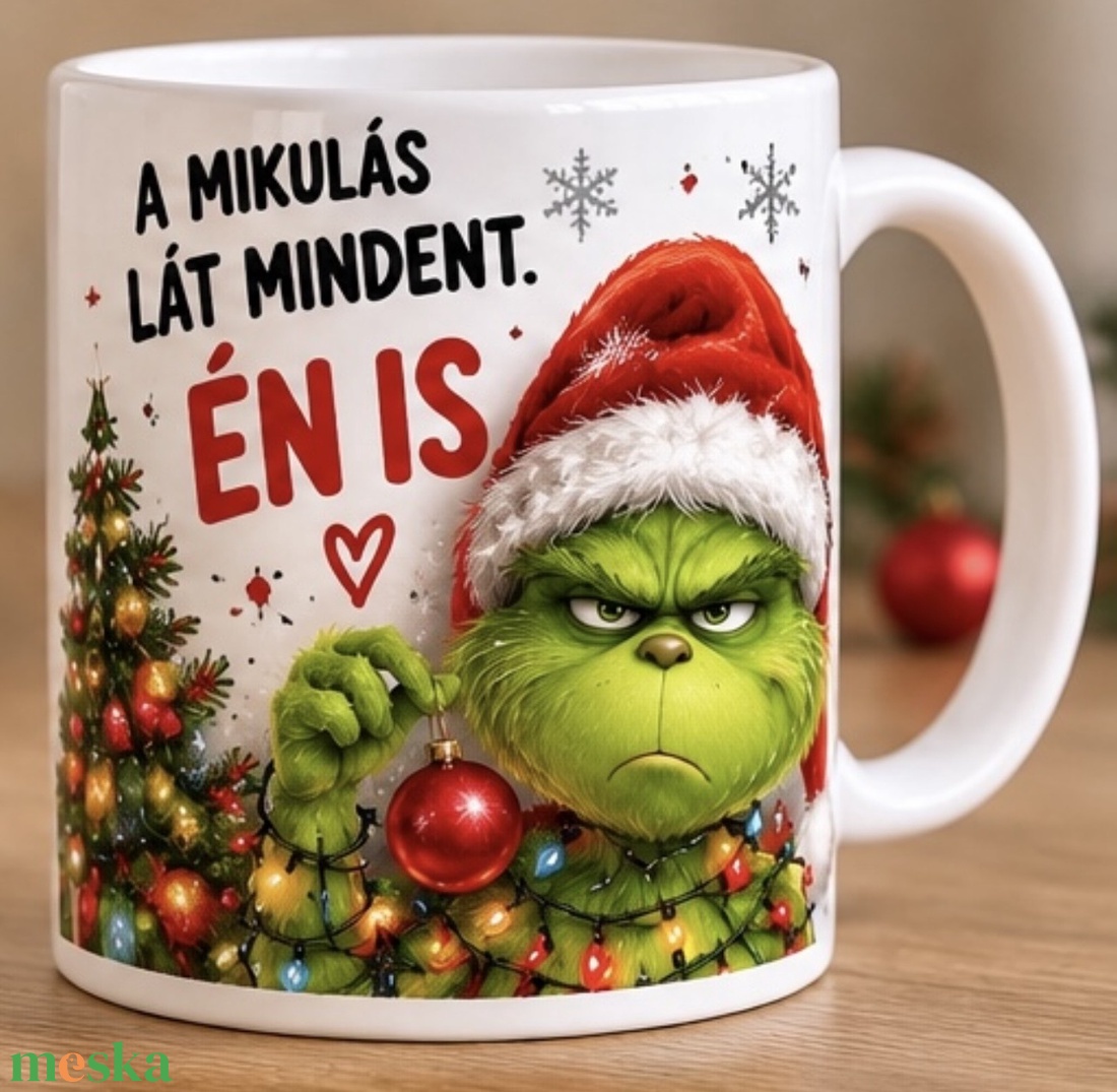 Grincs bögre - otthon & életmód - konyhafelszerelés, tálalás - tálalás - bögre & csésze - Meska.hu