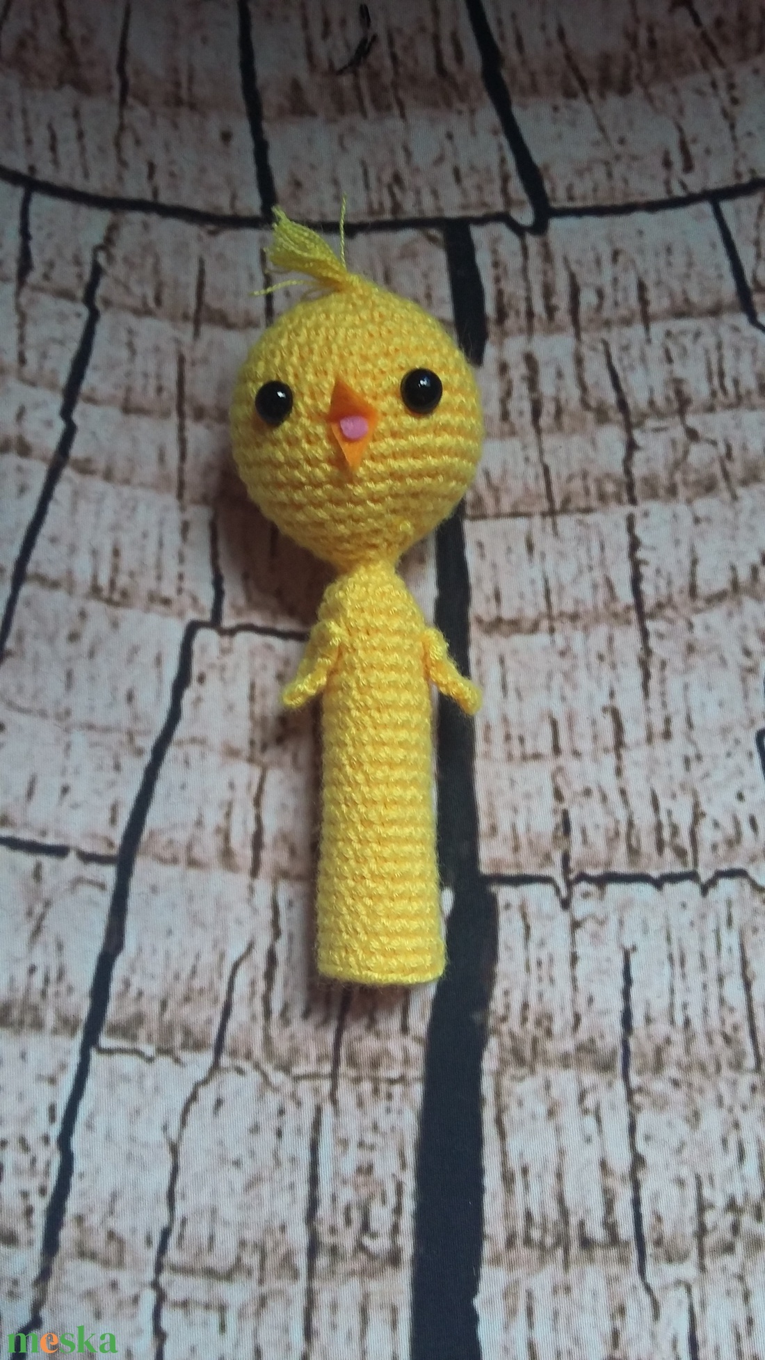 Horgolt csibe ujjbáb - játék & sport - bábok - ujjbáb - Meska.hu