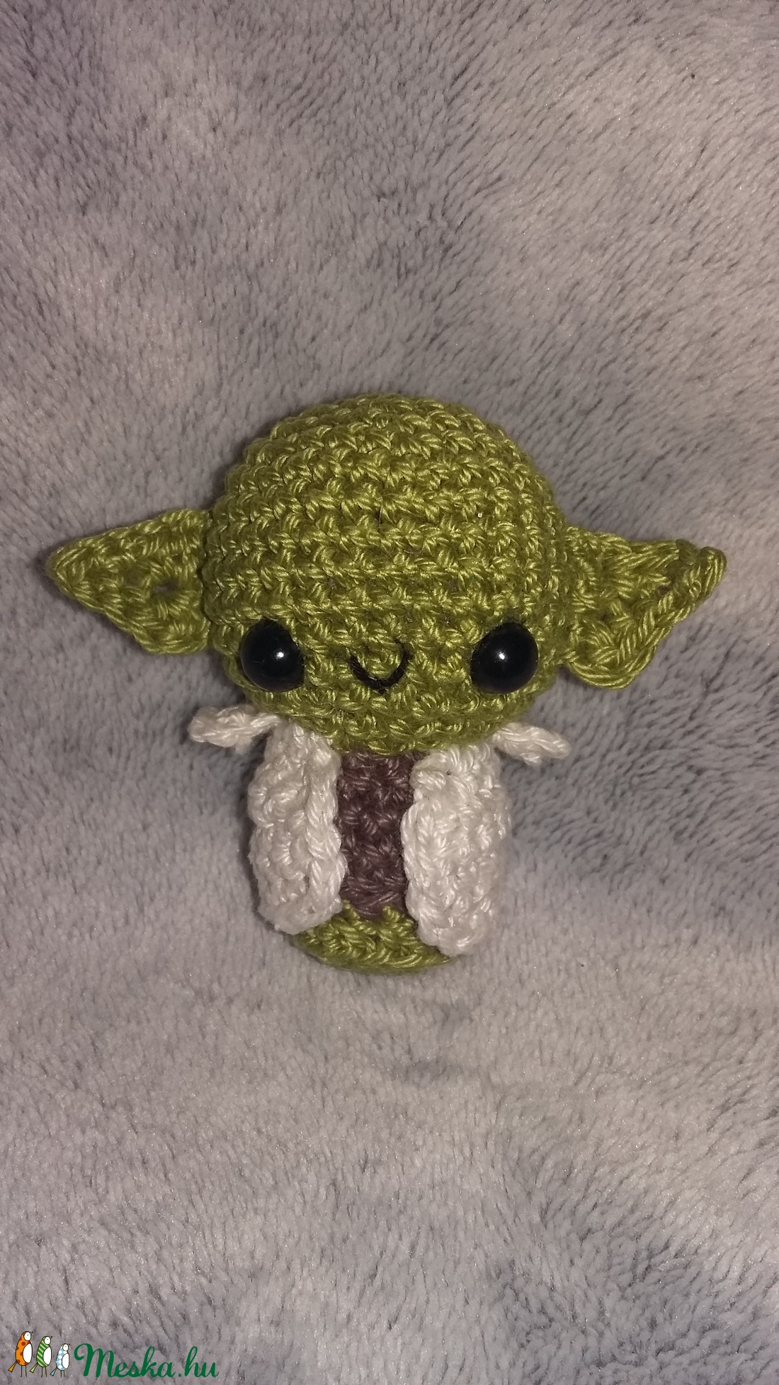 Horgolt Baby Yoda - játék & sport - plüssállat & játékfigura - más figura - Meska.hu