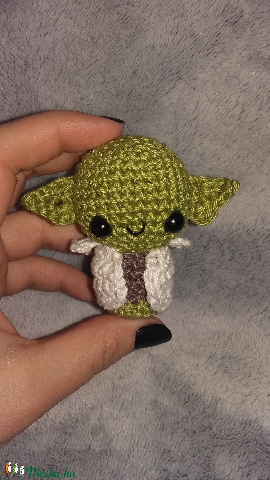 Horgolt Baby Yoda - játék & sport - plüssállat & játékfigura - más figura - Meska.hu