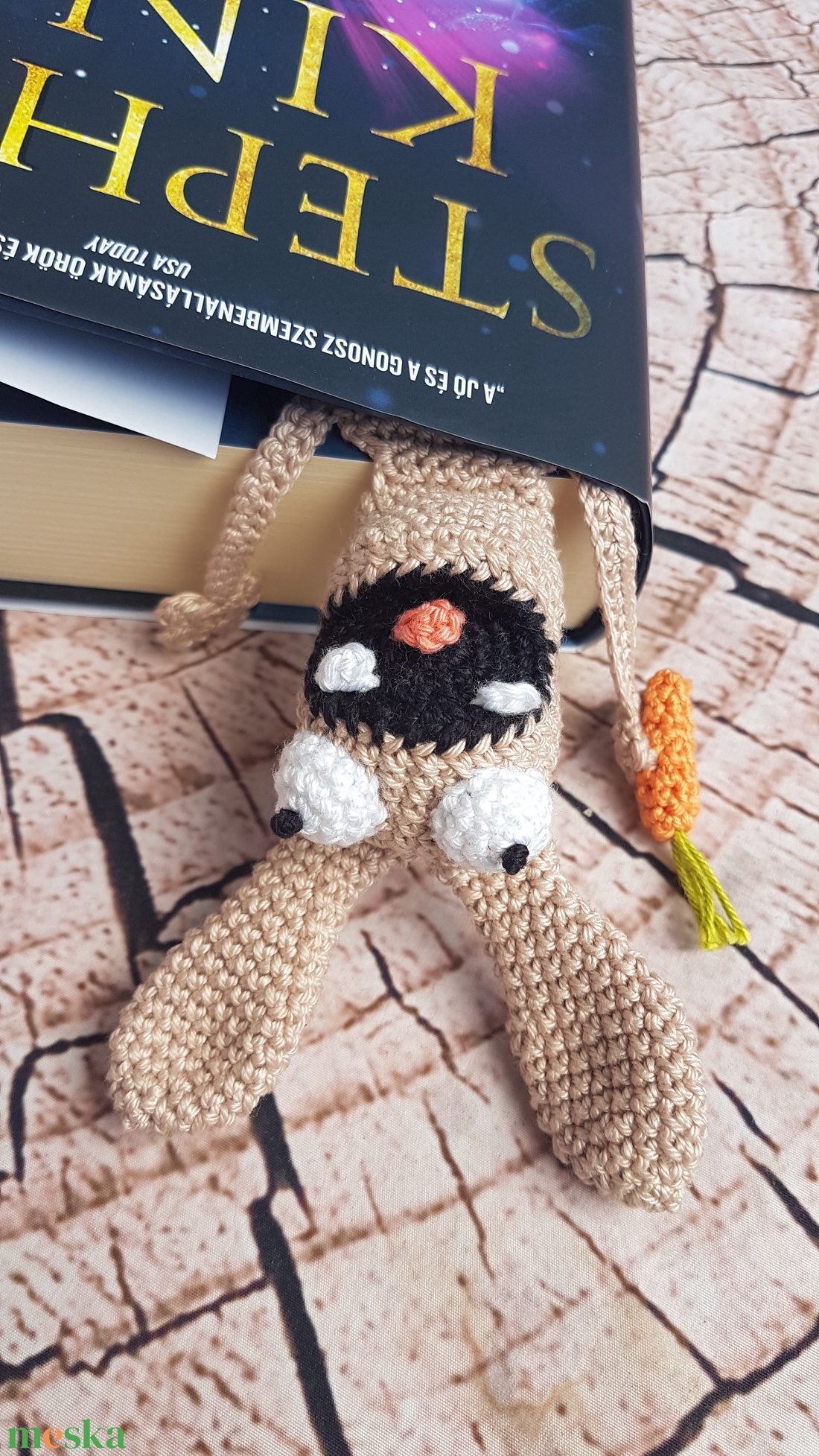 Horgolt nyuszi könyvjelző - könyv & zene - könyvjelző - Meska.hu