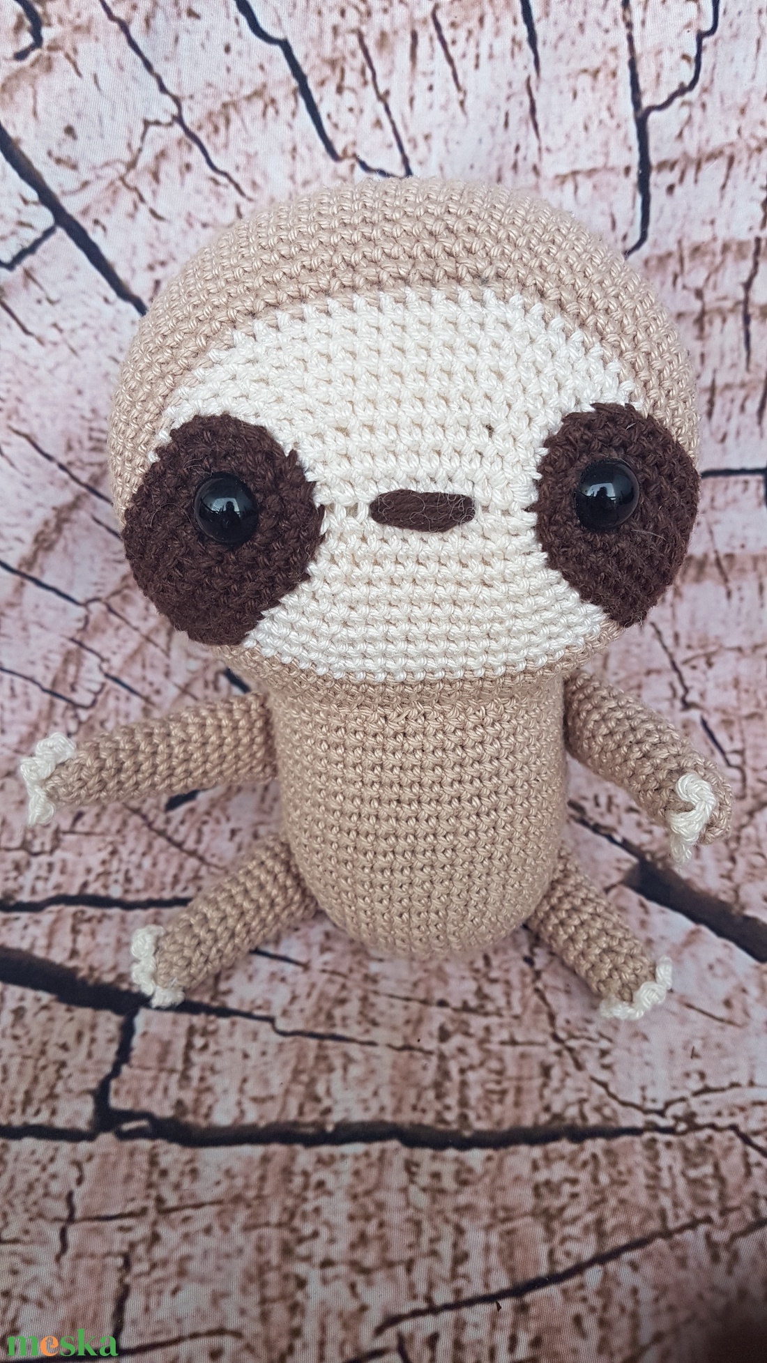 Horgolt Lajhár - játék & sport - plüssállat & játékfigura - majom - Meska.hu