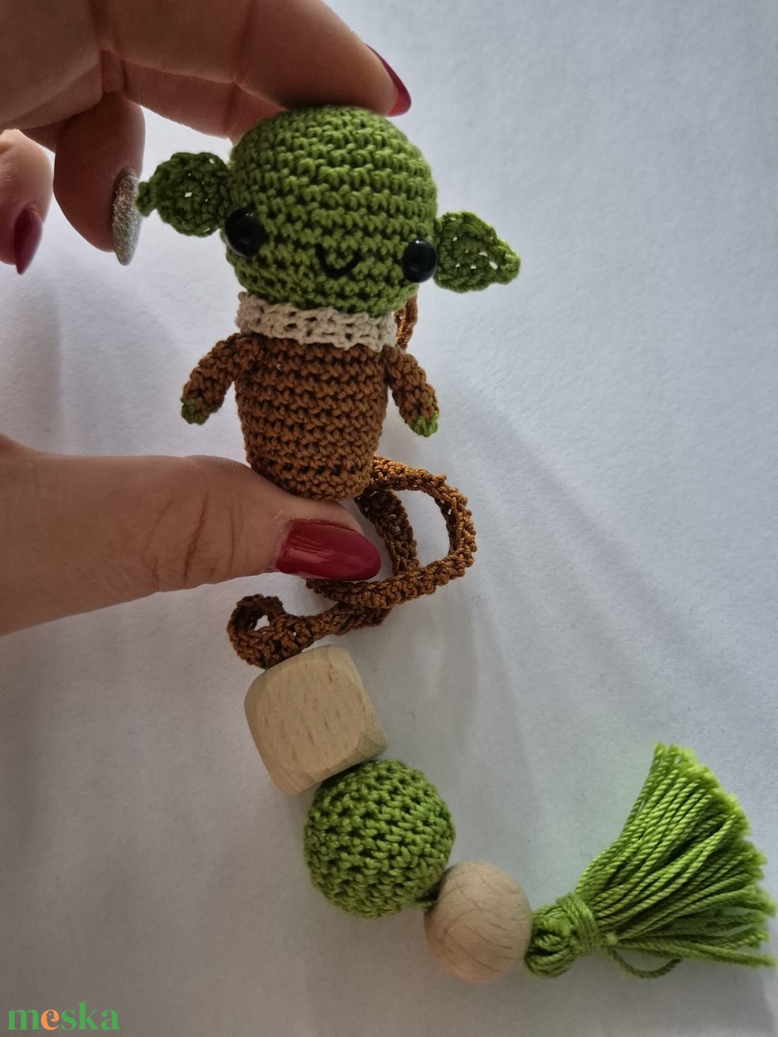 Yoda horgolt könyvjelző - könyv & zene - könyvjelző - Meska.hu