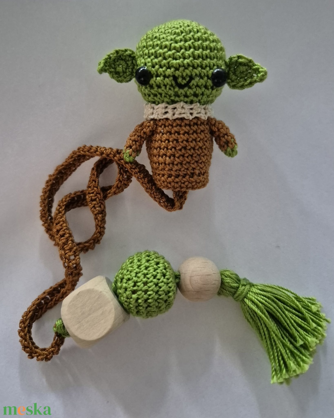 Yoda horgolt könyvjelző - könyv & zene - könyvjelző - Meska.hu