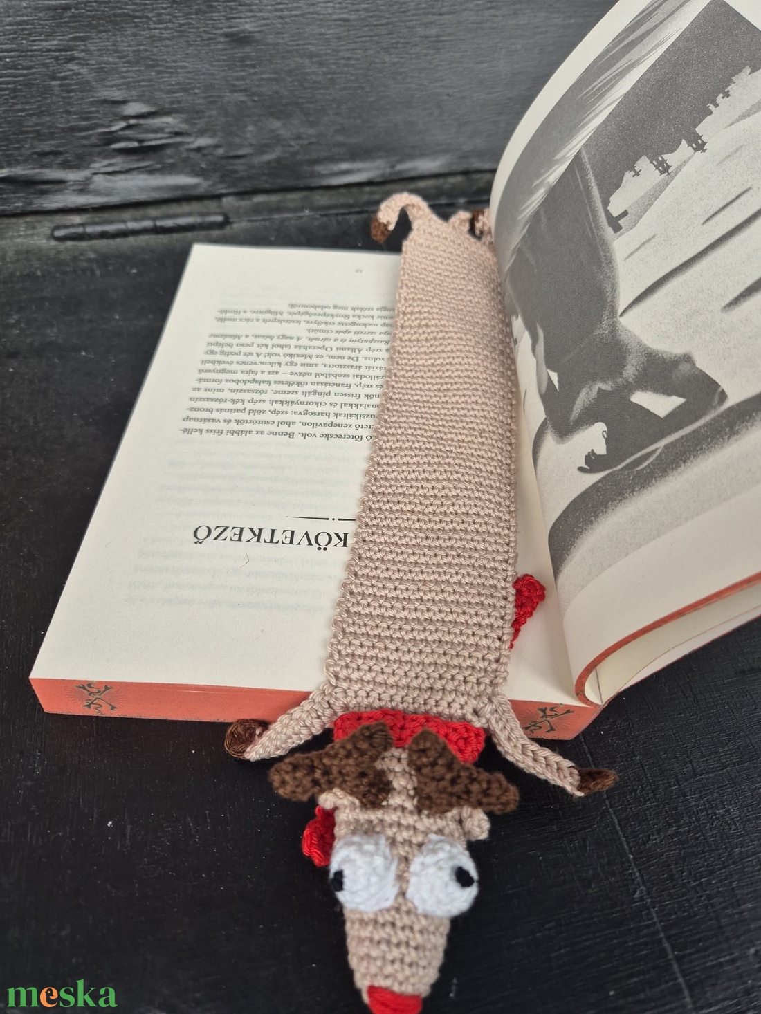 Rénszarvas Rudolf Könyvjelző - könyv & zene - könyvjelző - Meska.hu