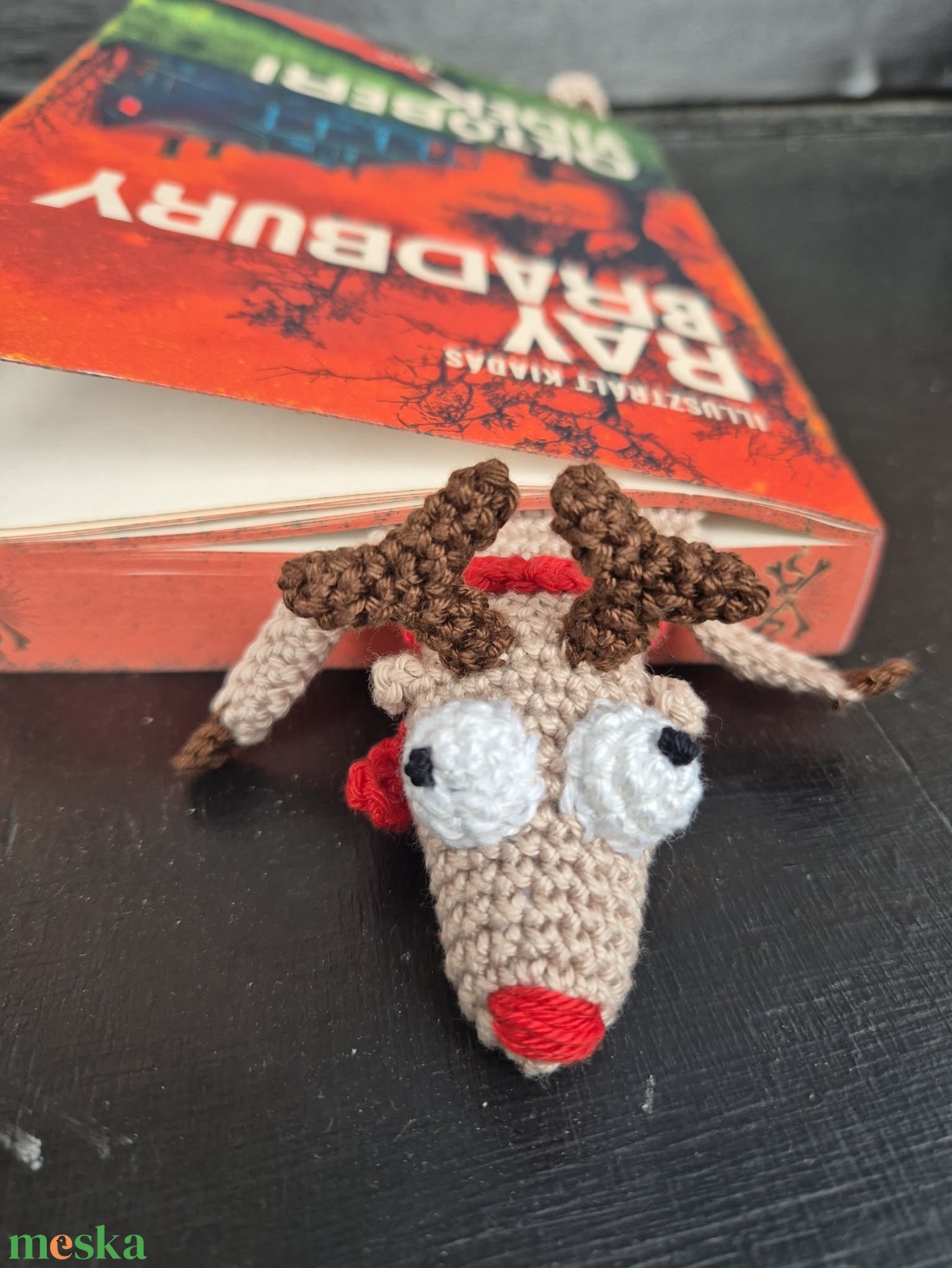 Rénszarvas Rudolf Könyvjelző - könyv & zene - könyvjelző - Meska.hu