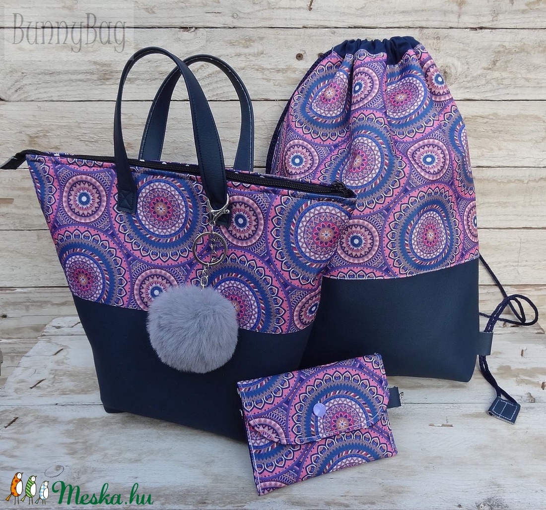 Mandala, hátizsák, tornazsák, Gym bag, AJÁNDÉK pénztárcával -  - Meska.hu