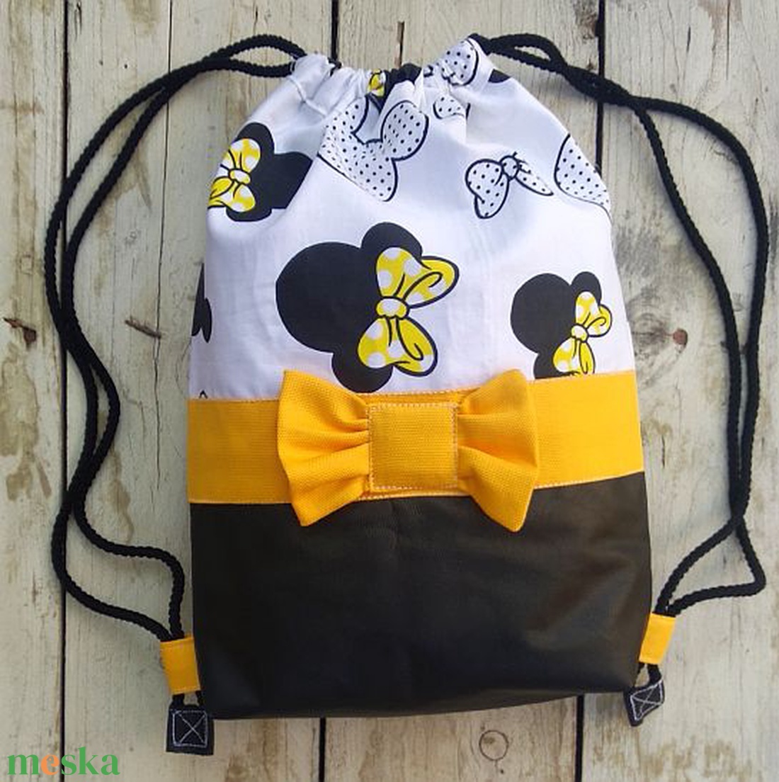 Minnie táska, hátizsák, tornazsák, Gym bag, sárga - táska & tok - hátizsák - tornazsák, gymbag - Meska.hu Minnie táska, hátizsák, tornazsák, Gym bag, sárga - táska & tok - hátizsák - tornazsák, gymbag - Meska.hu