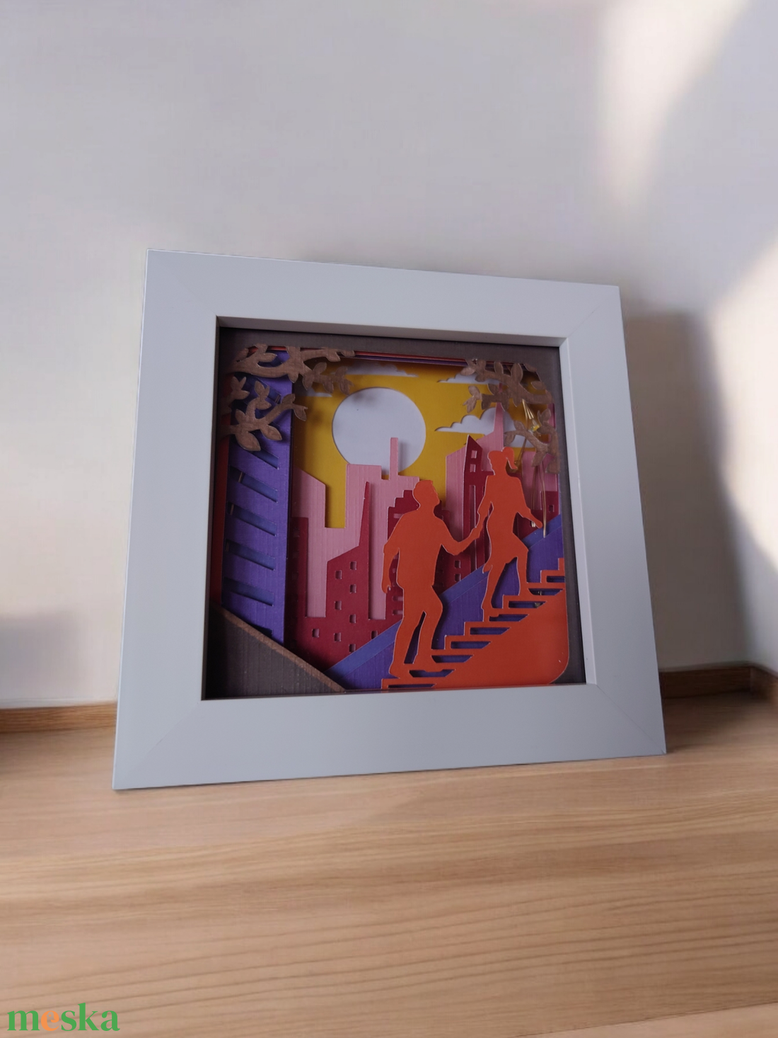 Couple in the city - shadow box - 3d hatású kép - otthon & életmód - dekoráció - dísztárgy - Meska.hu Couple in the city - shadow box - 3d hatású kép - otthon & életmód - dekoráció - dísztárgy - Meska.hu