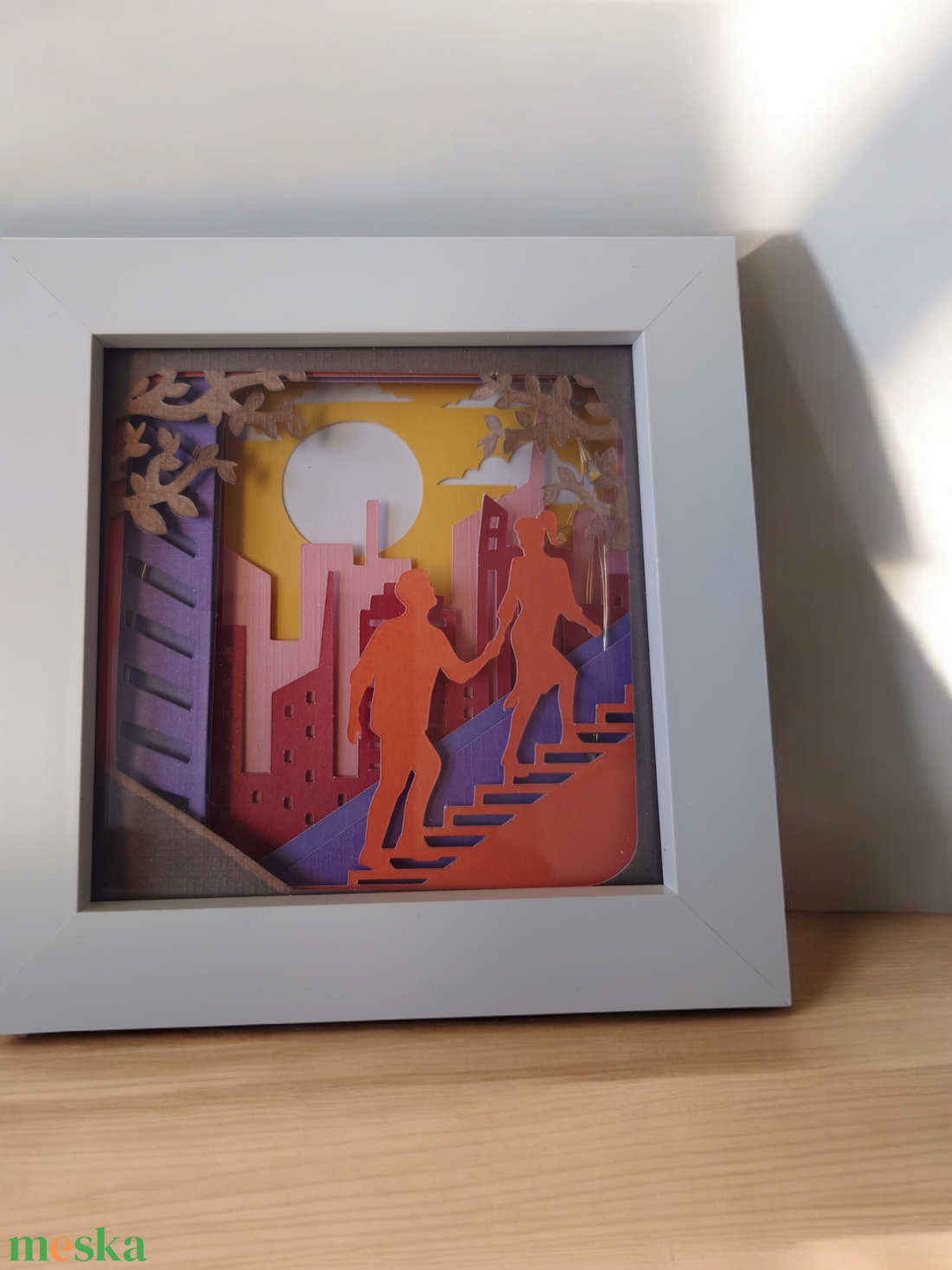 Couple in the city - shadow box - 3d hatású kép - otthon & életmód - dekoráció - dísztárgy - Meska.hu Couple in the city - shadow box - 3d hatású kép - otthon & életmód - dekoráció - dísztárgy - Meska.hu