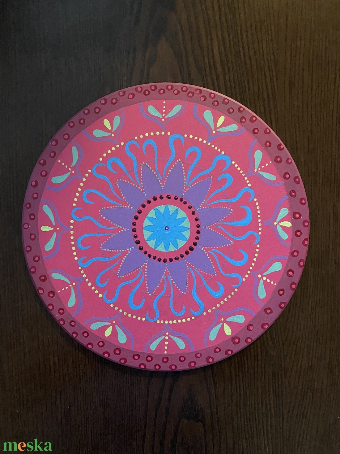 Színes, fára festett mandala - otthon & életmód - dekoráció - spiritualitás - mandala - Meska.hu Színes, fára festett mandala - otthon & életmód - dekoráció - spiritualitás - mandala - Meska.hu
