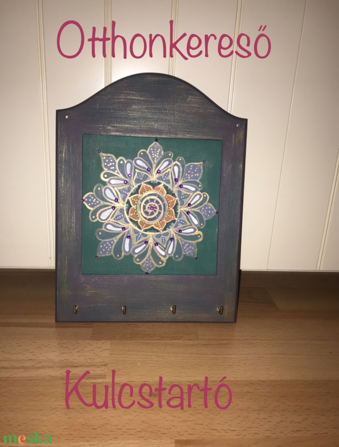 Mandalás kulcstartó - otthon & életmód - dekoráció - fali és függő dekoráció - fali kulcstartó - Meska.hu