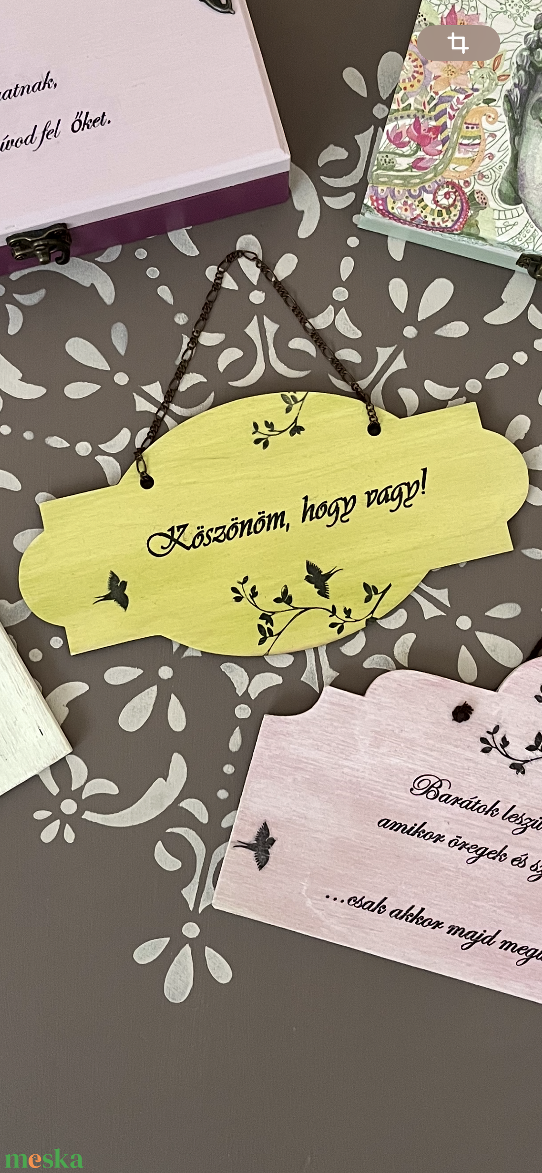 Köszönöm, hogy vagy! Fa tábla - otthon & életmód - dekoráció - kép & falikép - táblakép - Meska.hu