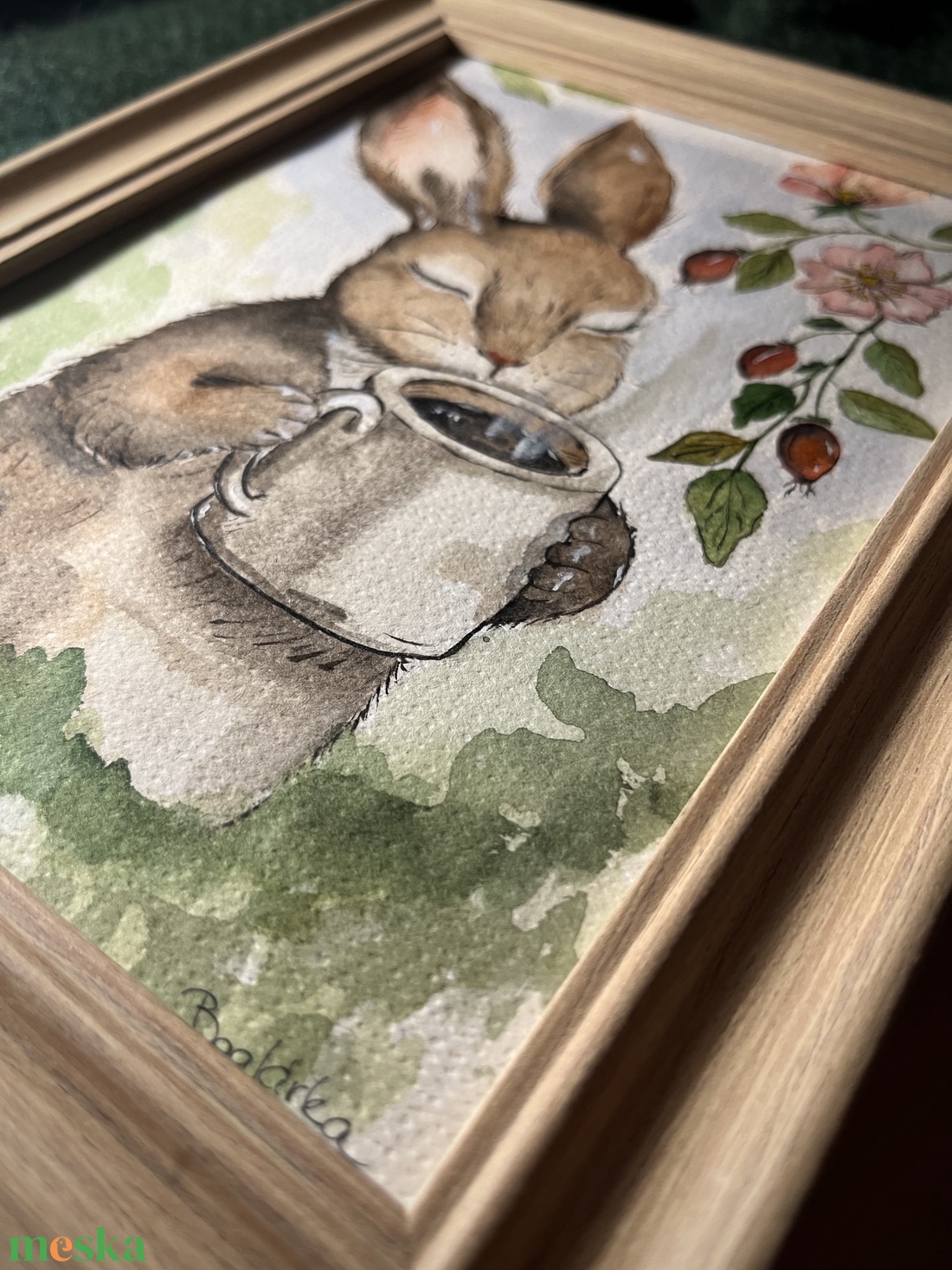 Ábrándos csupafülek - művészet - festmény - akvarell - Meska.hu