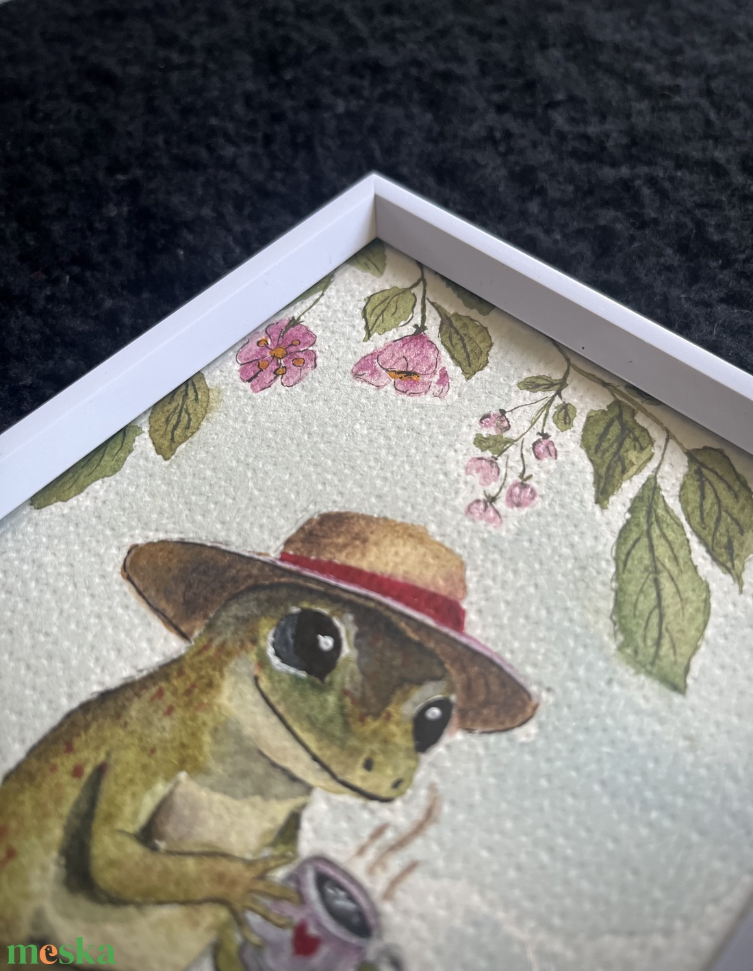 Szalmakalapos jó reggel - művészet - festmény - akvarell - Meska.hu