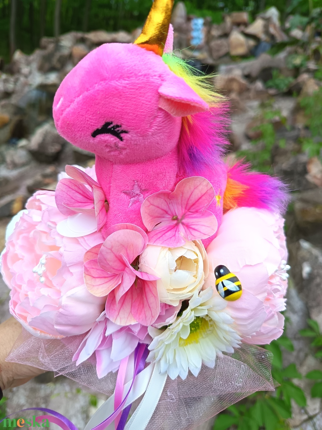 Ovis ballagási csokor  - játék & sport - plüssállat & játékfigura - unikornis - Meska.hu