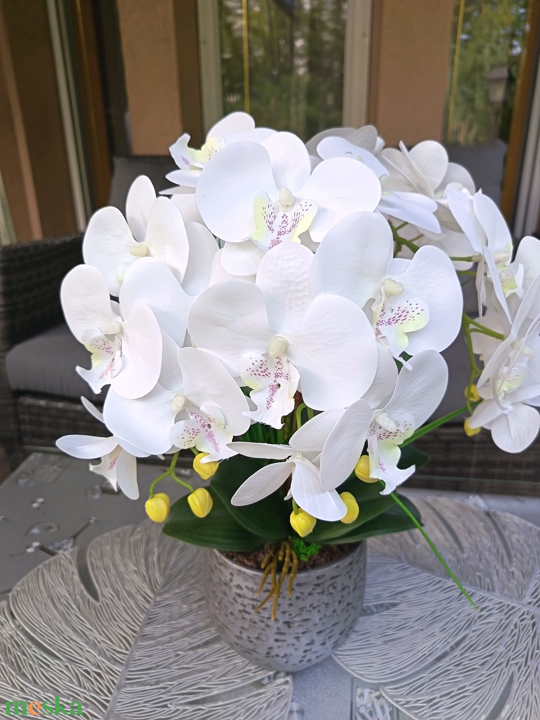 Elegáns orchidea dekoráció kerámiakaspóban - otthon & életmód - dekoráció - asztal és polc dekoráció - asztaldísz - Meska.hu Elegáns orchidea dekoráció kerámiakaspóban - otthon & életmód - dekoráció - asztal és polc dekoráció - asztaldísz - Meska.hu