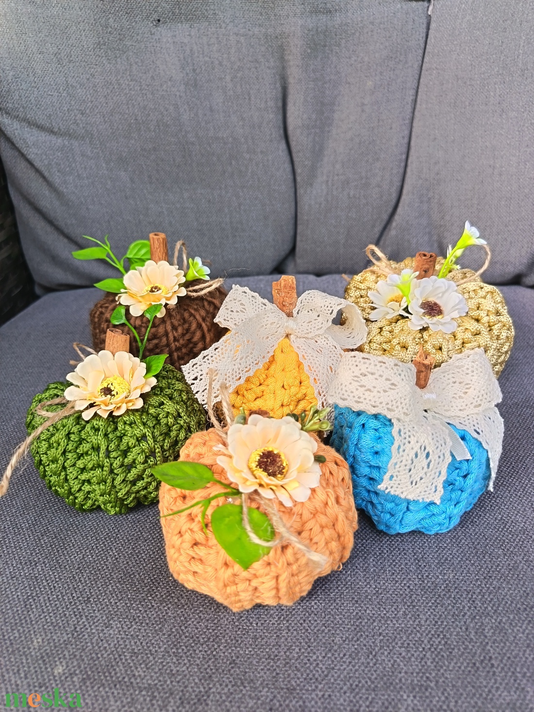 Horgolt tökök - kellékek & szerszámok - dekorációs kellékek - figurák - Meska.hu