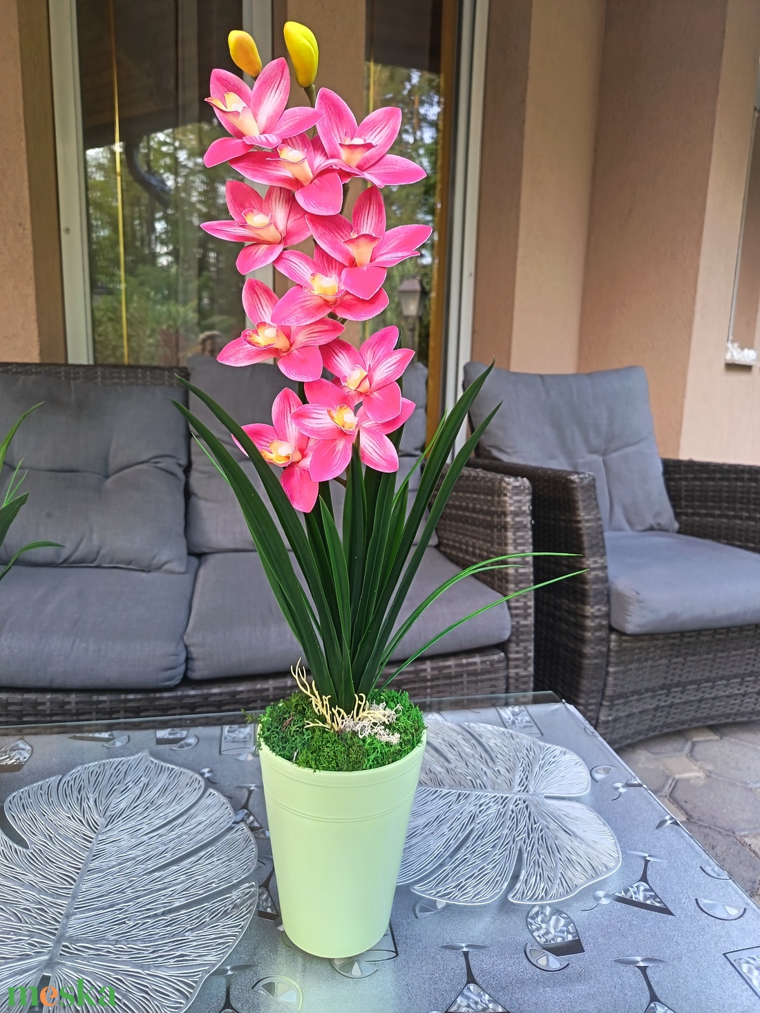 Különleges élethű orchidea kerámiakaspóban  - otthon & életmód - dekoráció - asztal és polc dekoráció - asztaldísz - Meska.hu Különleges élethű orchidea kerámiakaspóban  - otthon & életmód - dekoráció - asztal és polc dekoráció - asztaldísz - Meska.hu