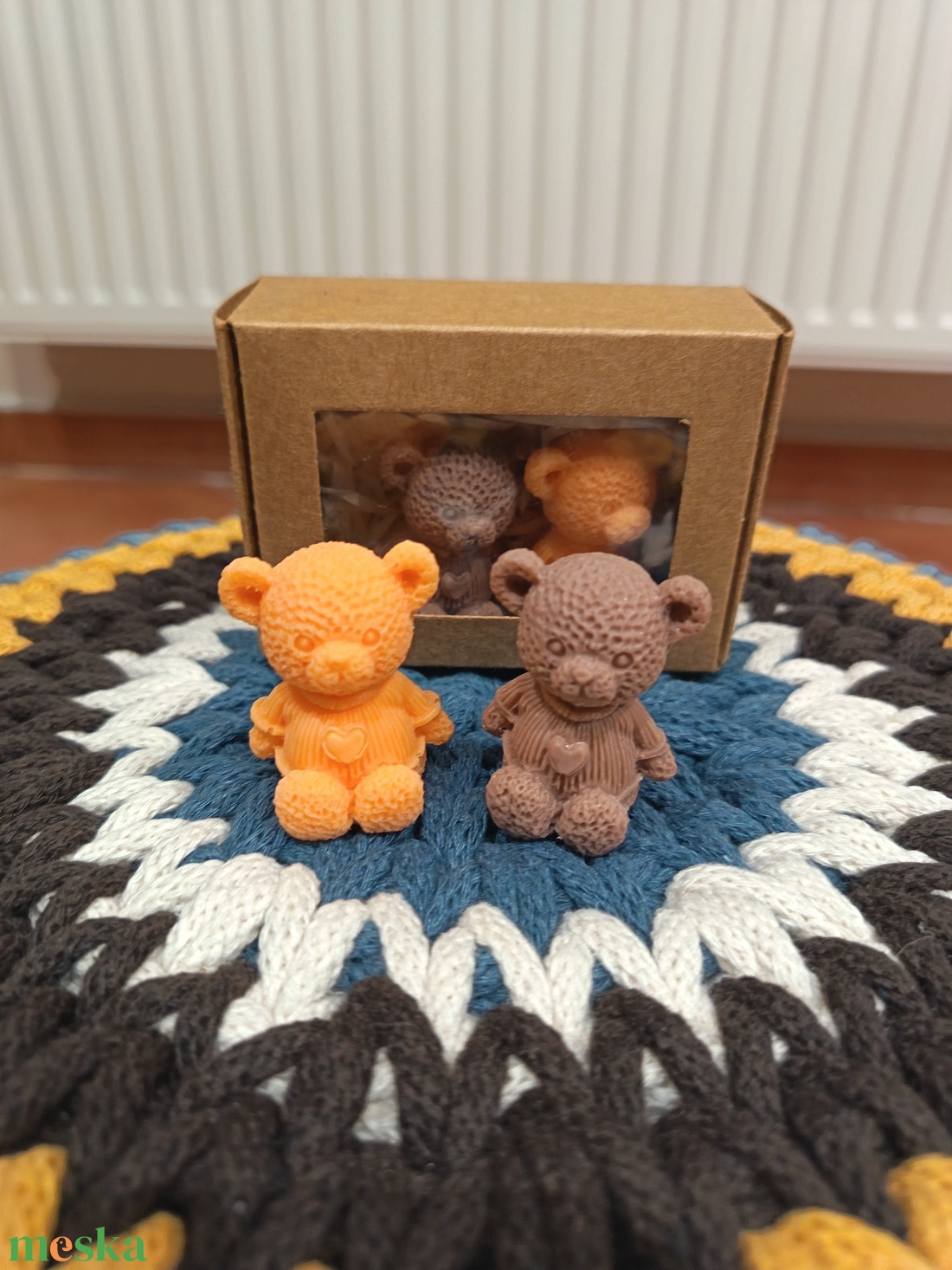 Szappan maci szett  kézműves ajándék díszdobozban - szépségápolás - szappan & fürdés - kézműves szappan - Meska.hu