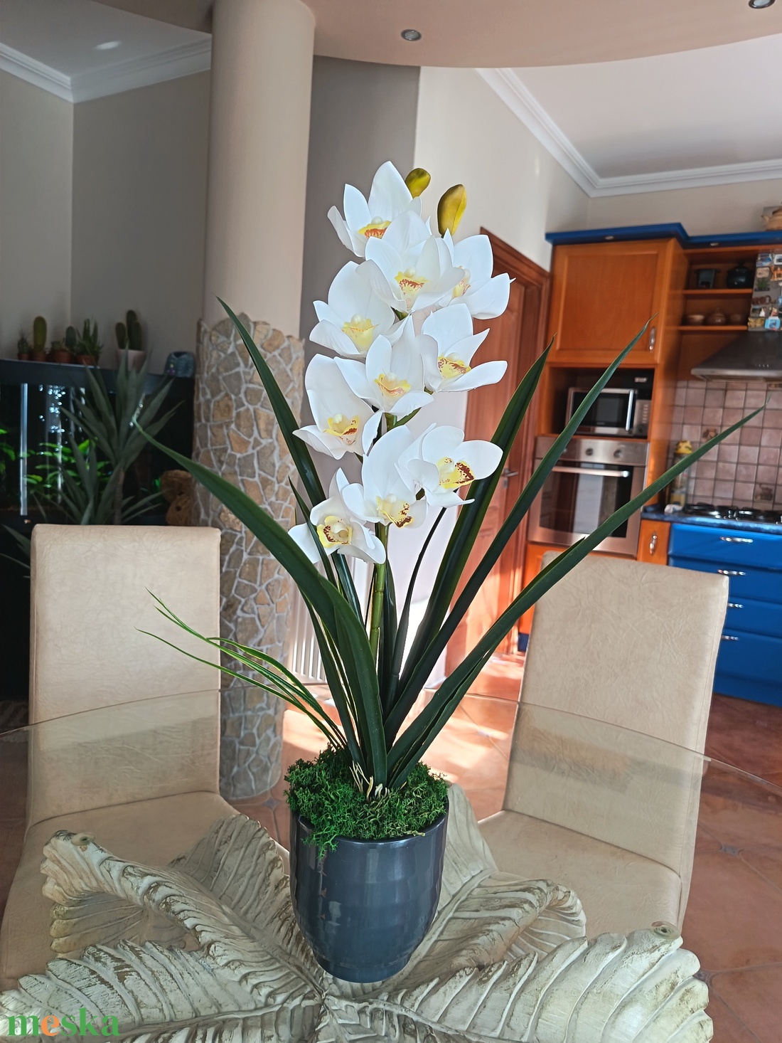 Gondozásmentes, élethű csónakorchidea  - otthon & életmód - dekoráció - asztal és polc dekoráció - asztaldísz - Meska.hu