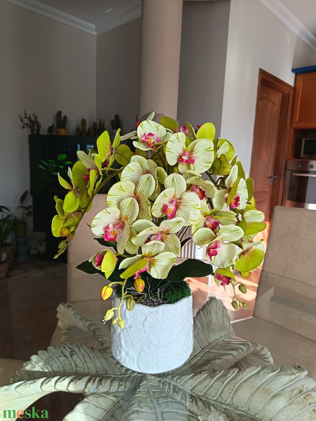 Különleges real touch orchidea dekoráció  - otthon & életmód - dekoráció - asztal és polc dekoráció - asztaldísz - Meska.hu