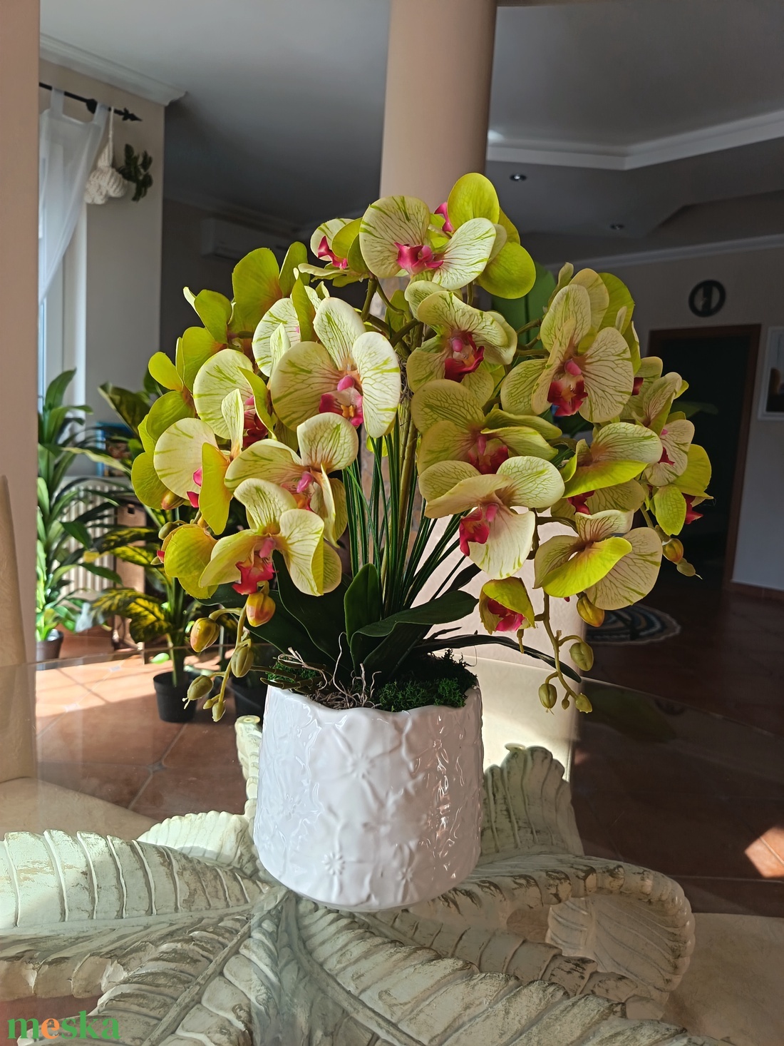 Különleges real touch orchidea dekoráció  - otthon & életmód - dekoráció - asztal és polc dekoráció - asztaldísz - Meska.hu