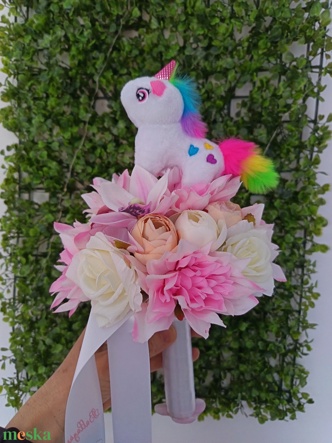  Unikornisos ovis ballagási csokor - otthon & életmód - virágdekoráció - virágok - virágcsokor - Meska.hu