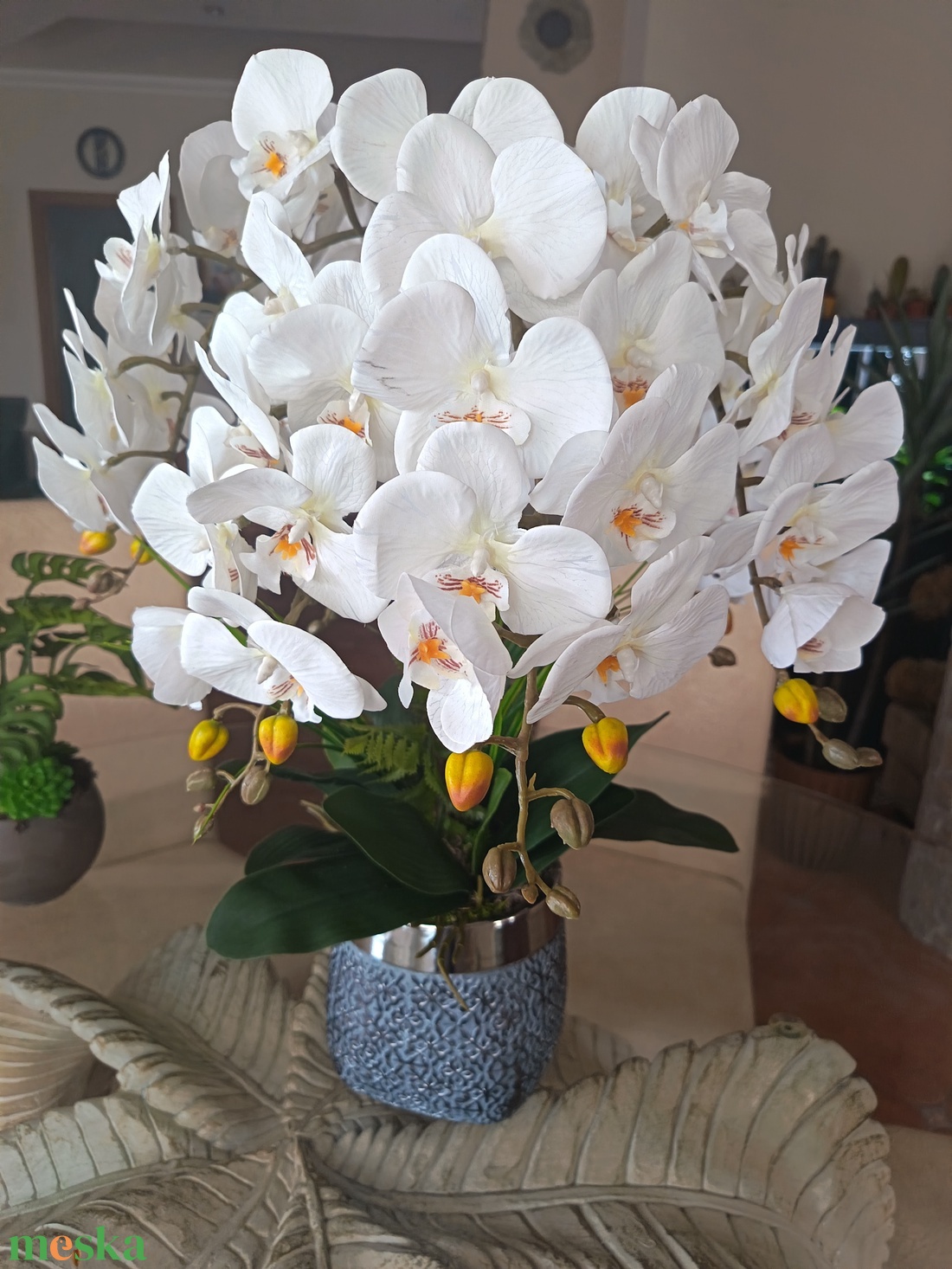 Exkluzív orchidea dekoráció - 60 cm - otthon & életmód - dekoráció - asztal és polc dekoráció - asztaldísz - Meska.hu