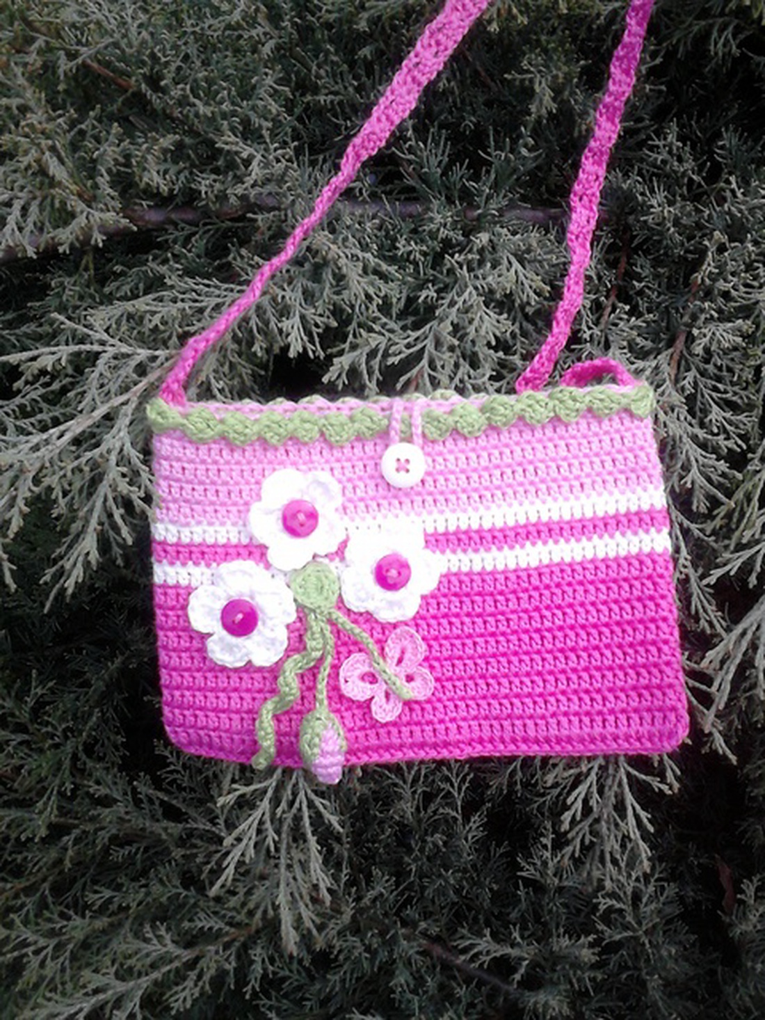 Horgolt kislány táska -  - Meska.hu