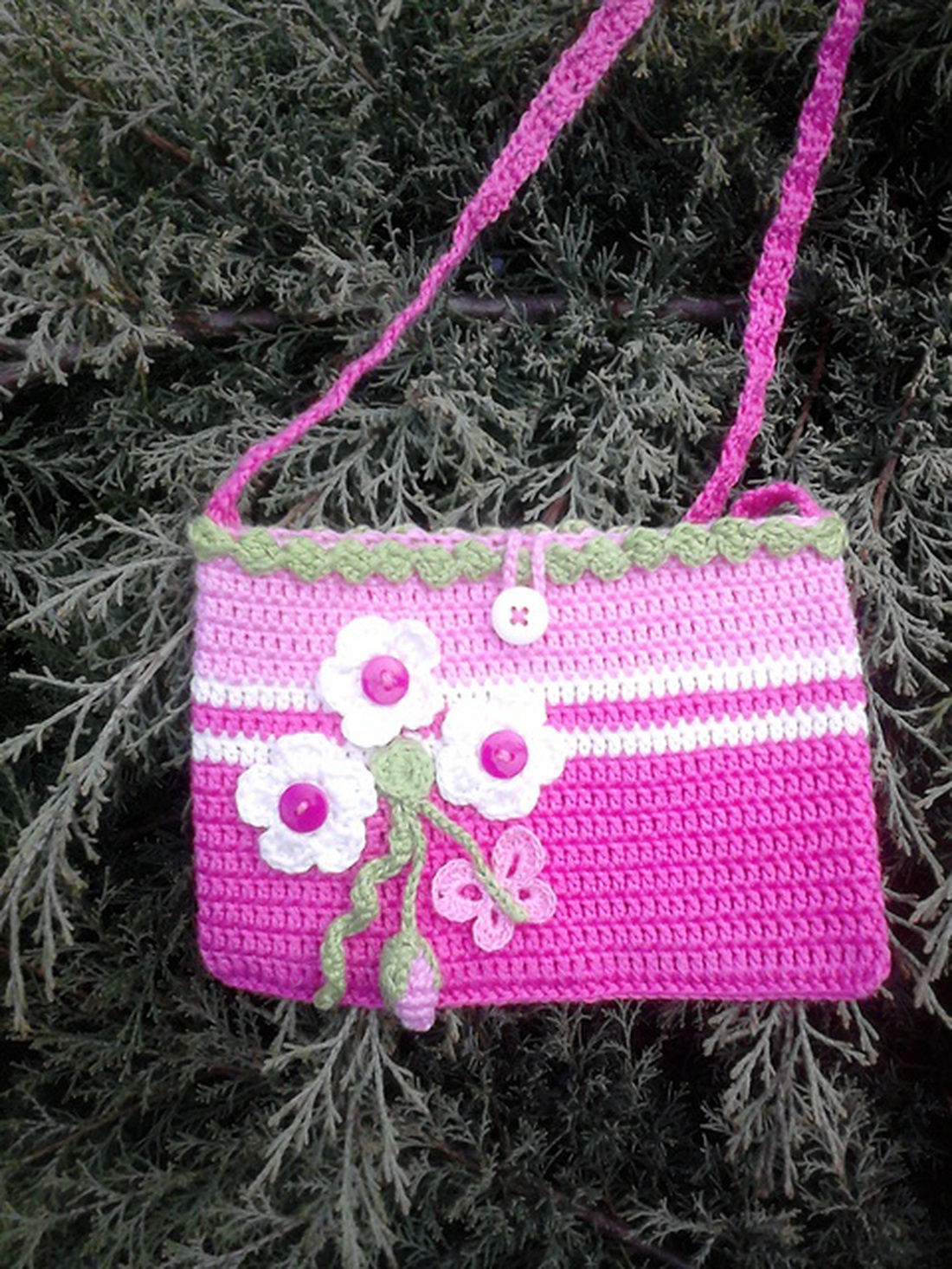 Horgolt kislány táska -  - Meska.hu