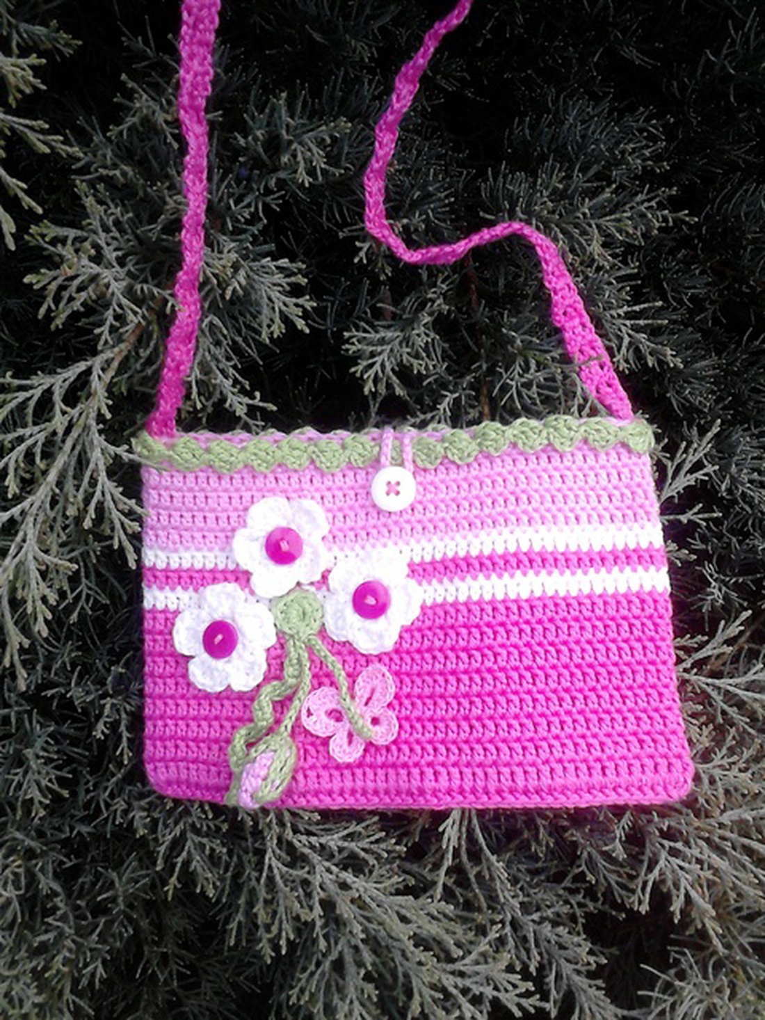 Horgolt kislány táska -  - Meska.hu