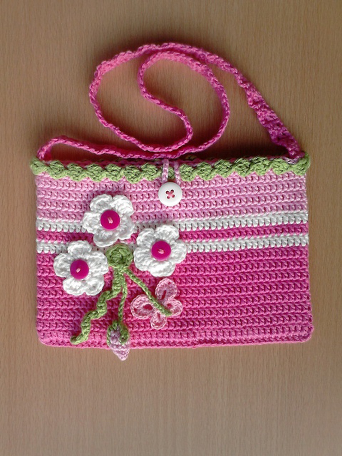 Horgolt kislány táska -  - Meska.hu