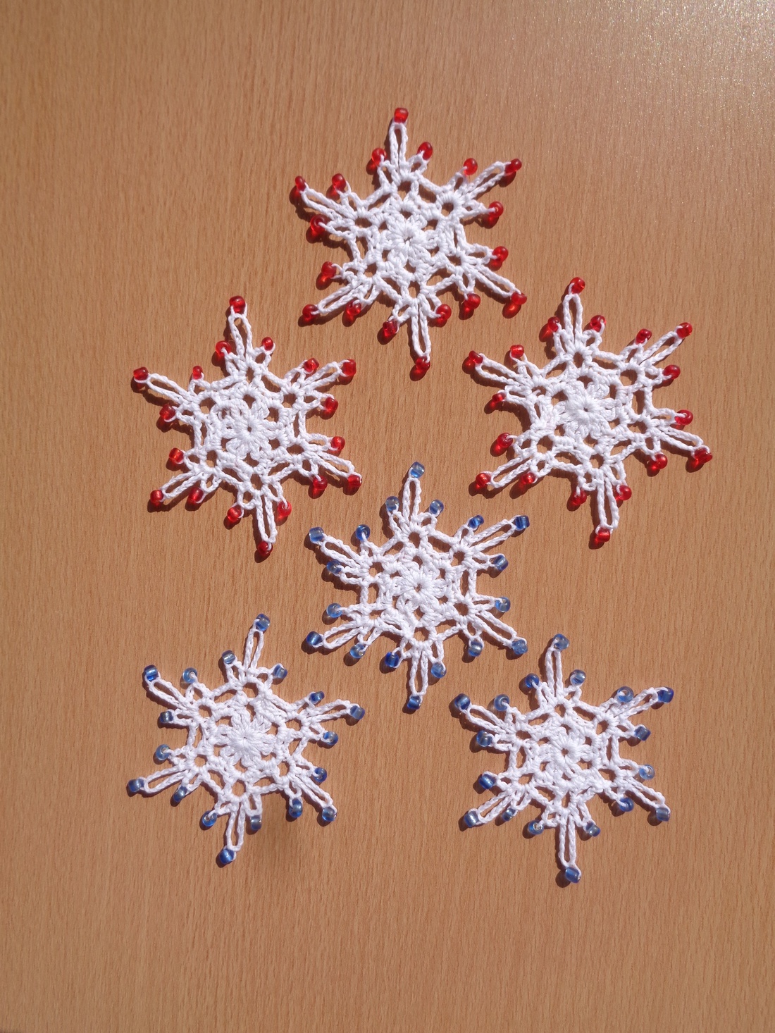 Horgolt hópehely - (6 db) -  - Meska.hu