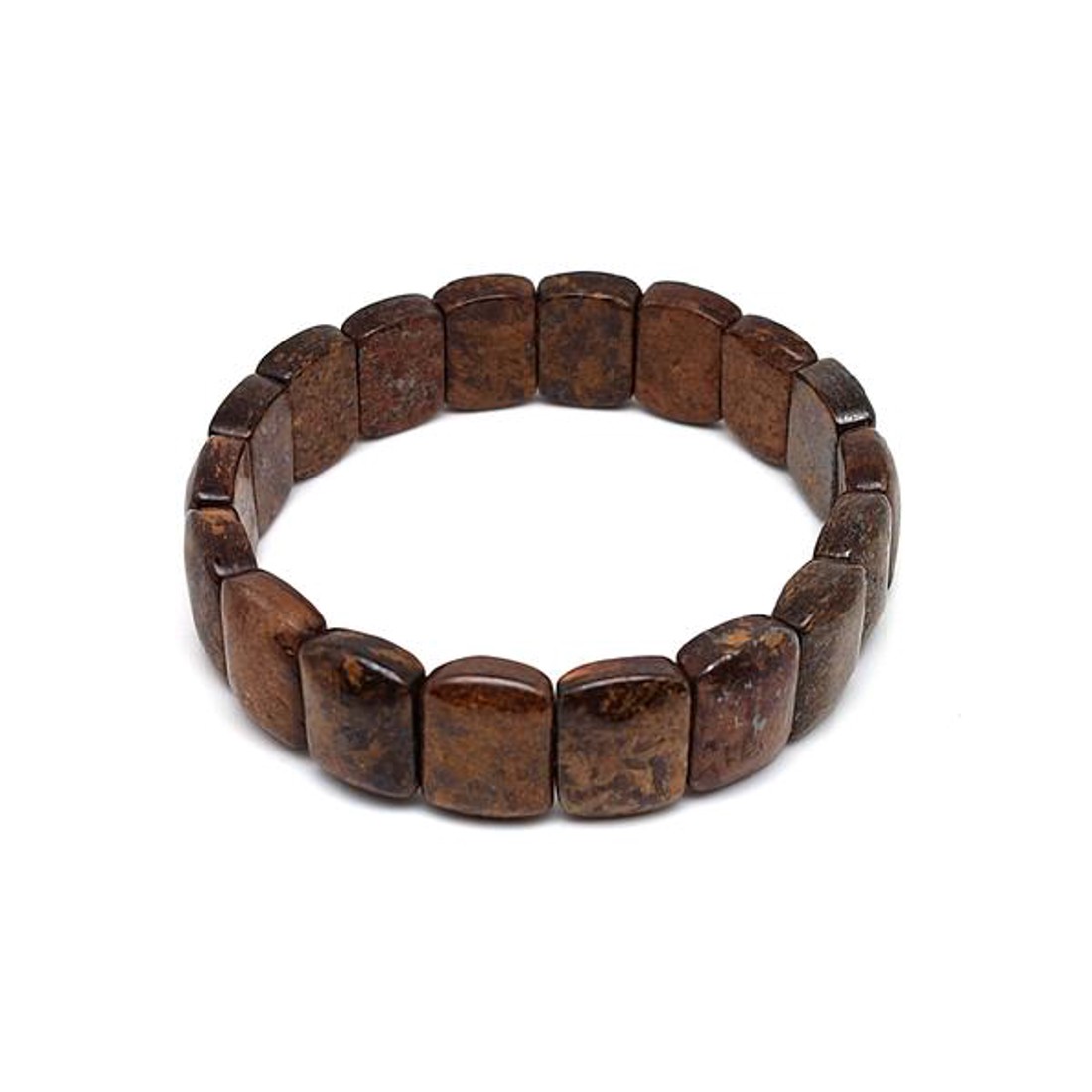 Bronzit téglalap karkötő 16x12mm - ékszer - karkötő - ásványkarkötő - Meska.hu