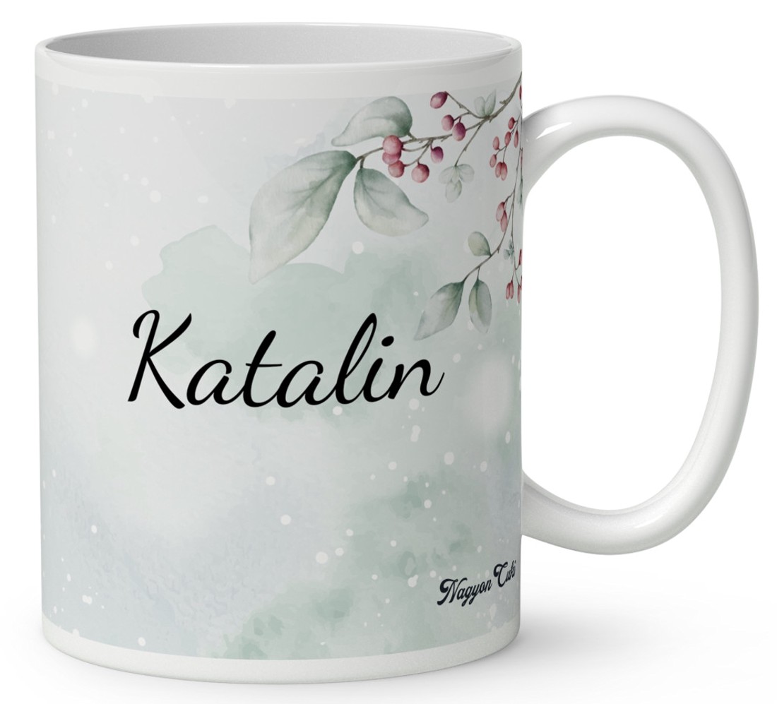 Névvel kérhető - Cuki téli róka és a borz kávéval mintás bögre - otthon & életmód - konyhafelszerelés, tálalás - tálalás - bögre & csésze - Meska.hu