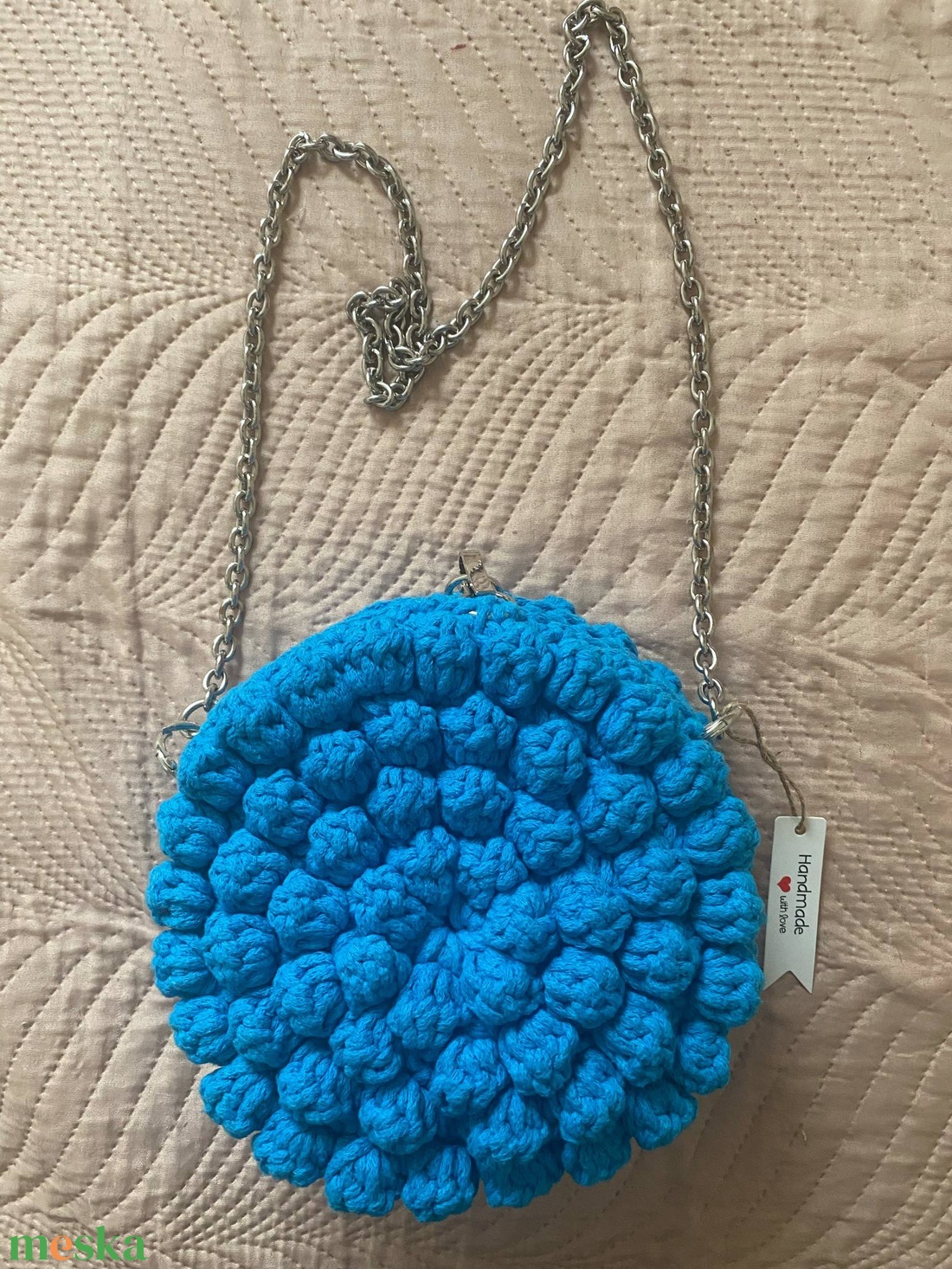 Kék bogyós táska - táska & tok - kézitáska & válltáska - alkalmi táska - Meska.hu