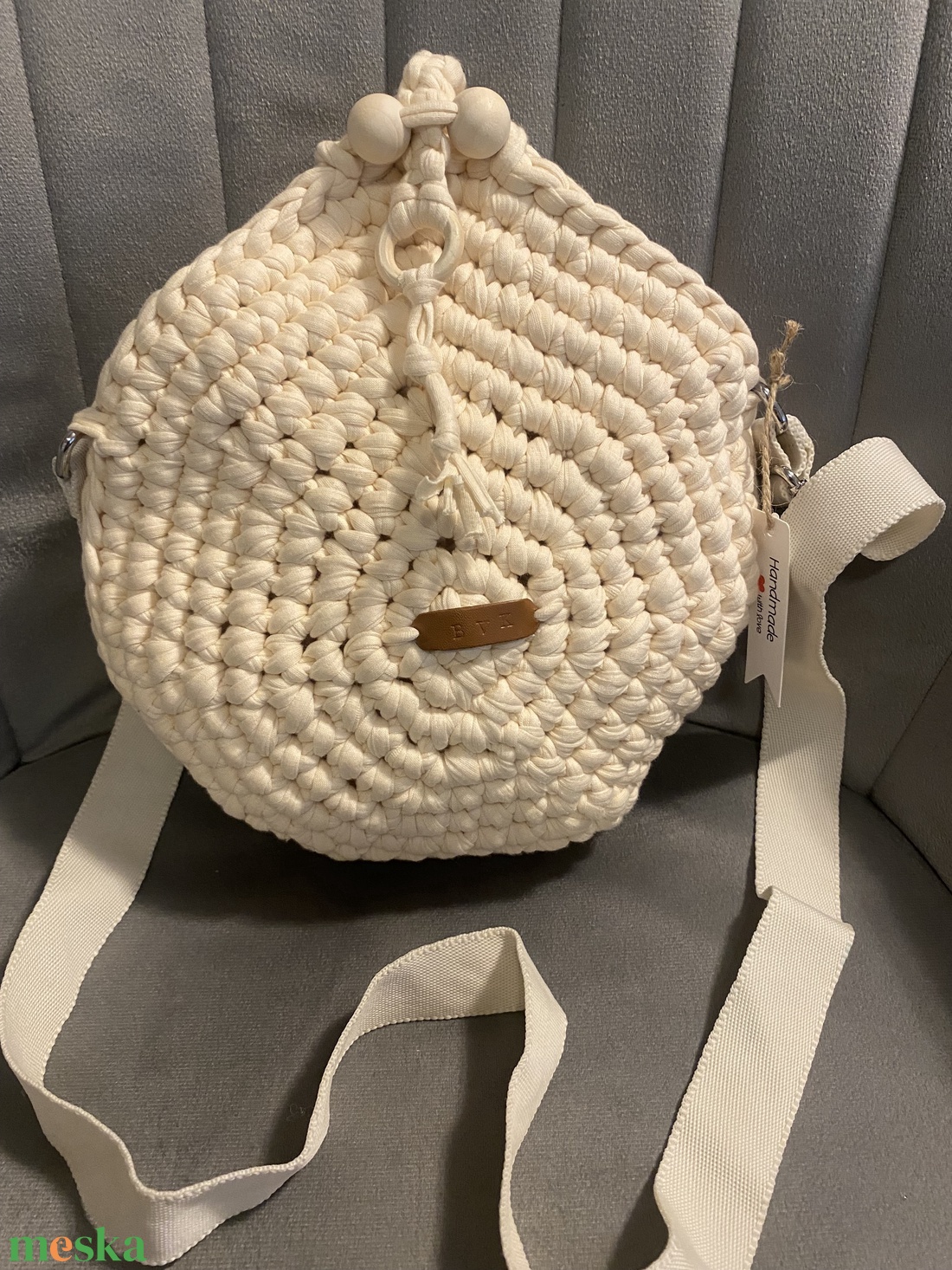 Krém kistáska - táska & tok - kézitáska & válltáska - alkalmi táska - Meska.hu