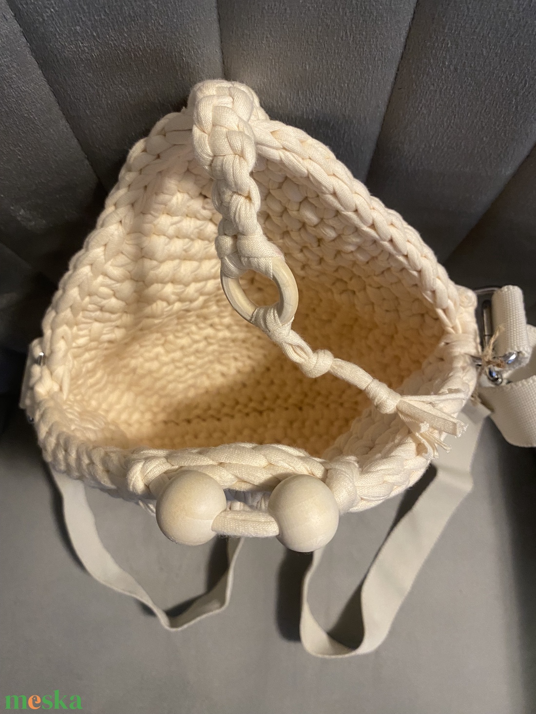 Krém kistáska - táska & tok - kézitáska & válltáska - alkalmi táska - Meska.hu