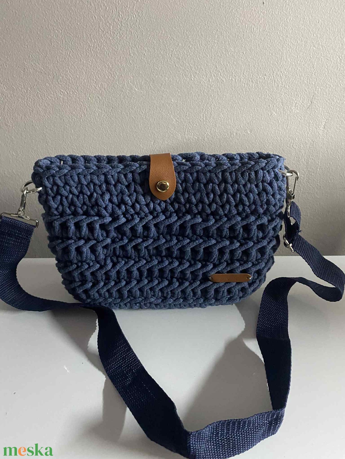 Farmerkék válltáska - táska & tok - kézitáska & válltáska - kézitáska - Meska.hu
