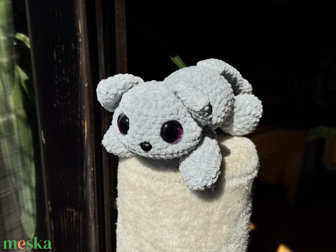 Csillogós horgolt cica �� - játék & sport - plüssállat & játékfigura - nyuszi - Meska.hu