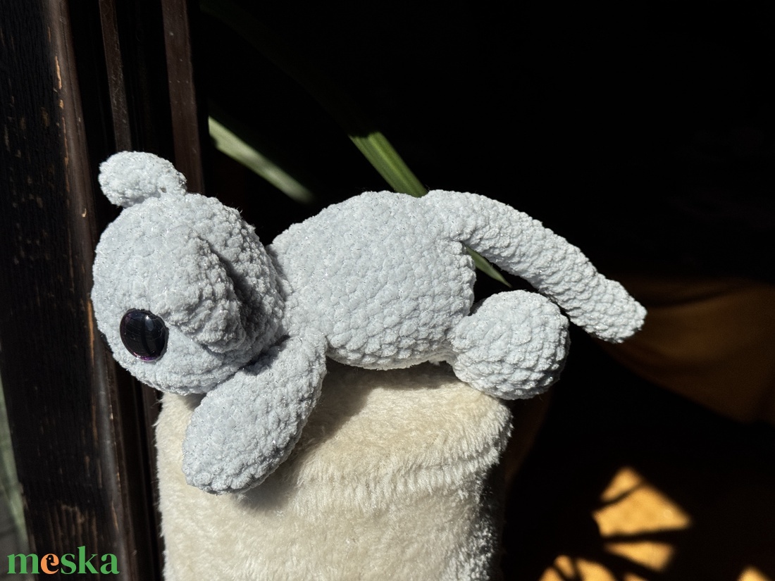 Csillogós horgolt cica �� - játék & sport - plüssállat & játékfigura - nyuszi - Meska.hu