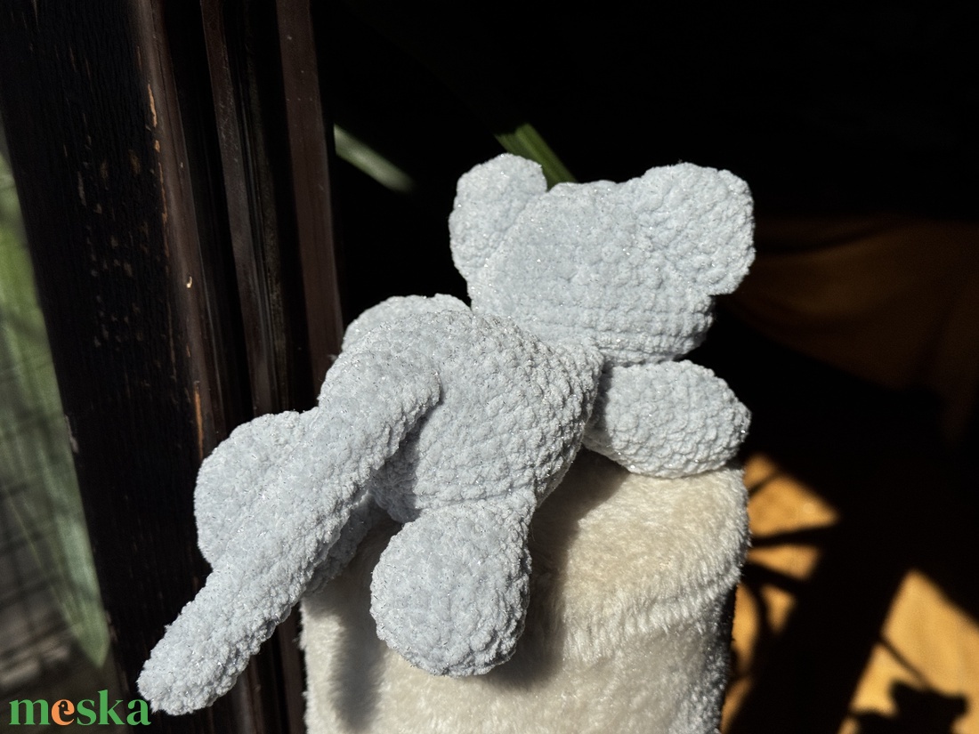 Csillogós horgolt cica �� - játék & sport - plüssállat & játékfigura - nyuszi - Meska.hu