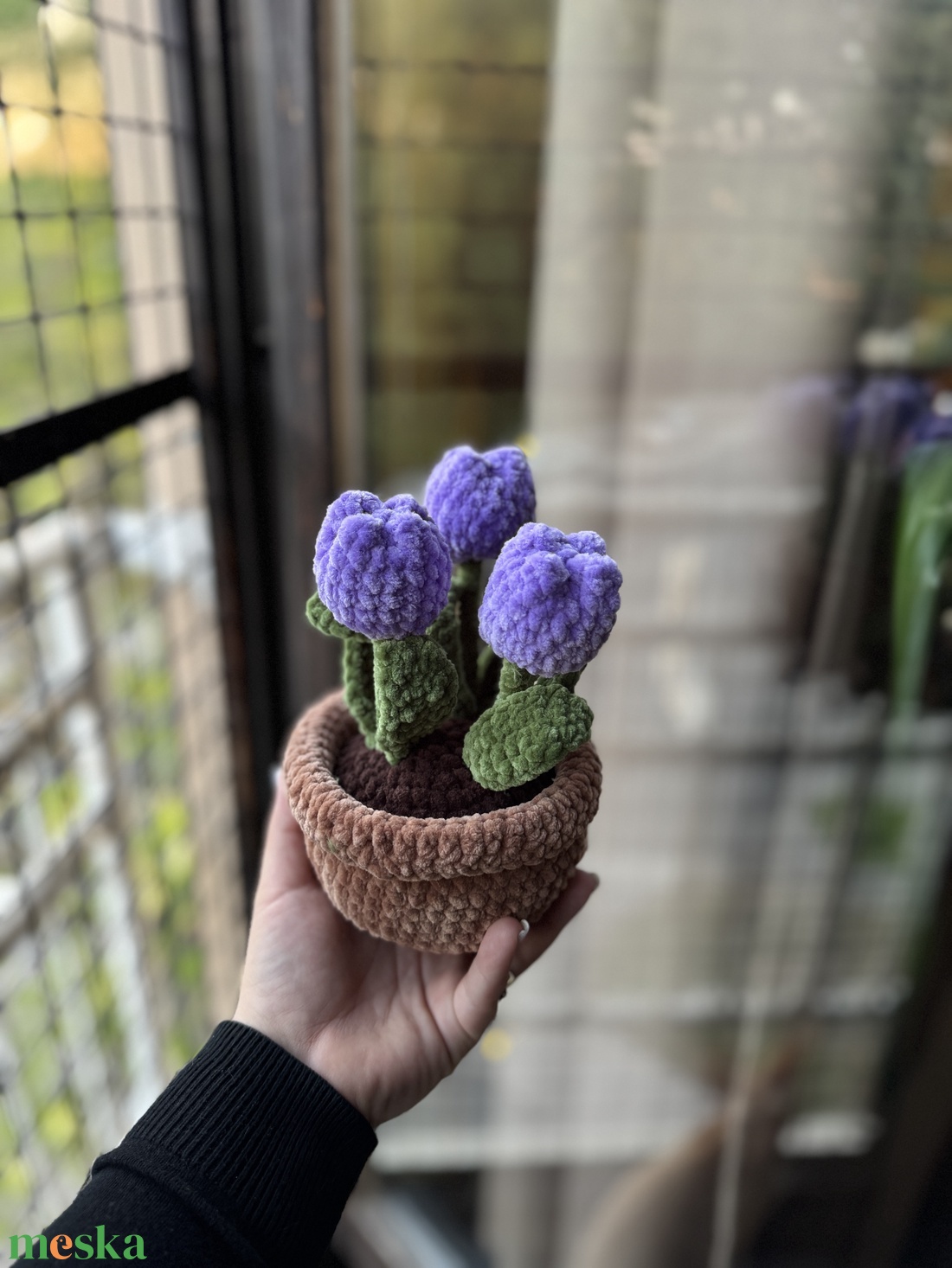 Lila tulipán  - otthon & életmód - dekoráció - asztal és polc dekoráció - asztaldísz - Meska.hu